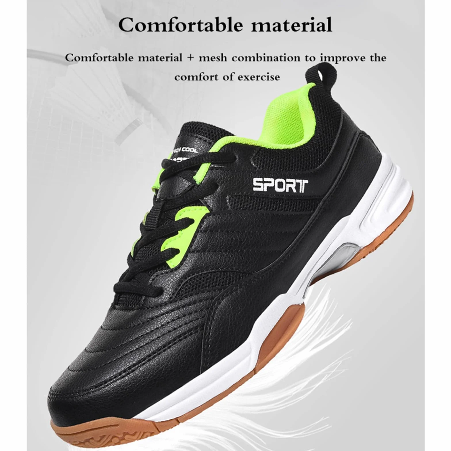 Scarpe da Badminton Uomo, Scarpe da Pallavolo Unisex, Sneakers da Interno Leggere Morbide Traspiranti