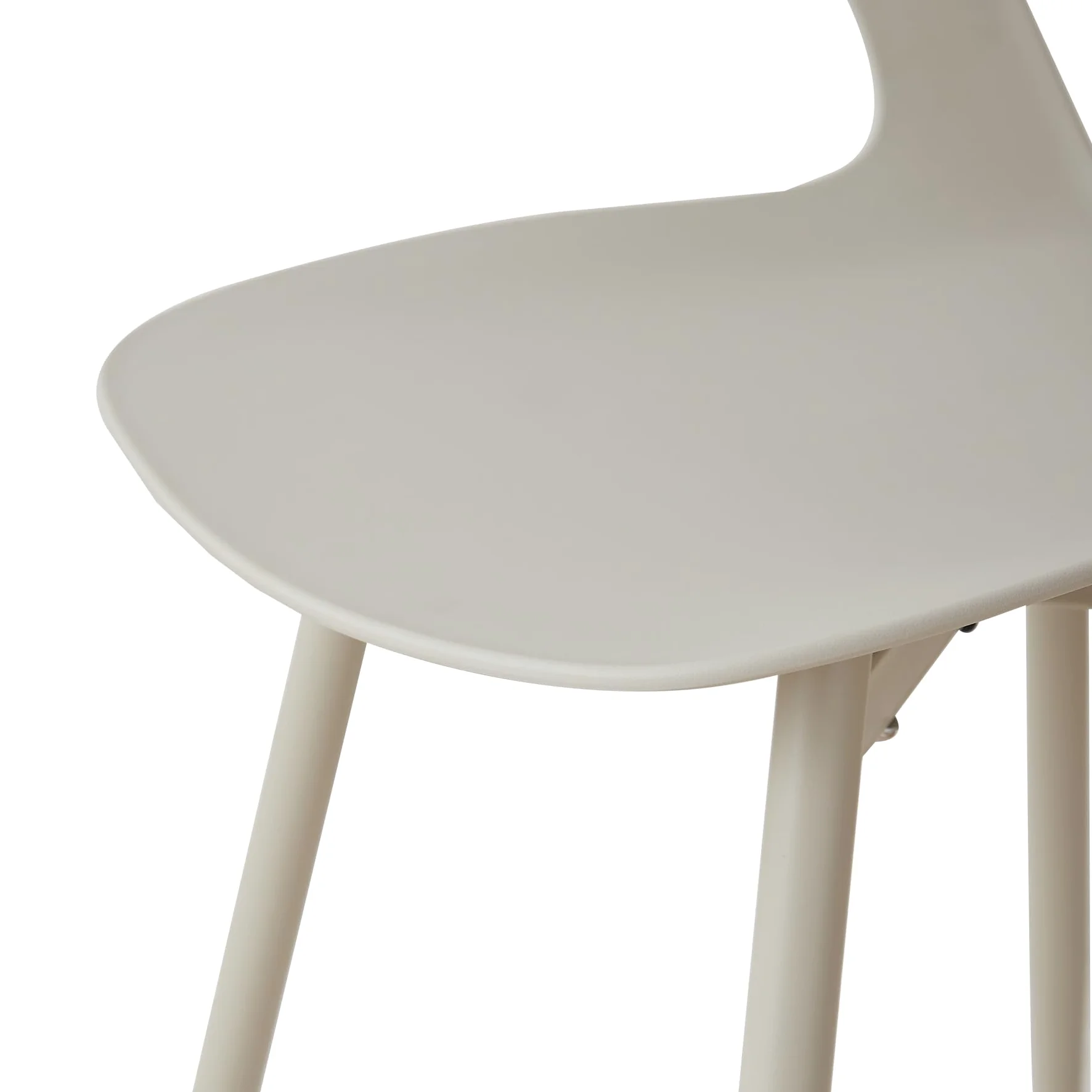 Set di 6 Sedie da Pranzo; Sedie da Cucina con Design a Schienale Cavo; Sedile in Polipropilene e Robuste Gambe in Metallo (Marrone)