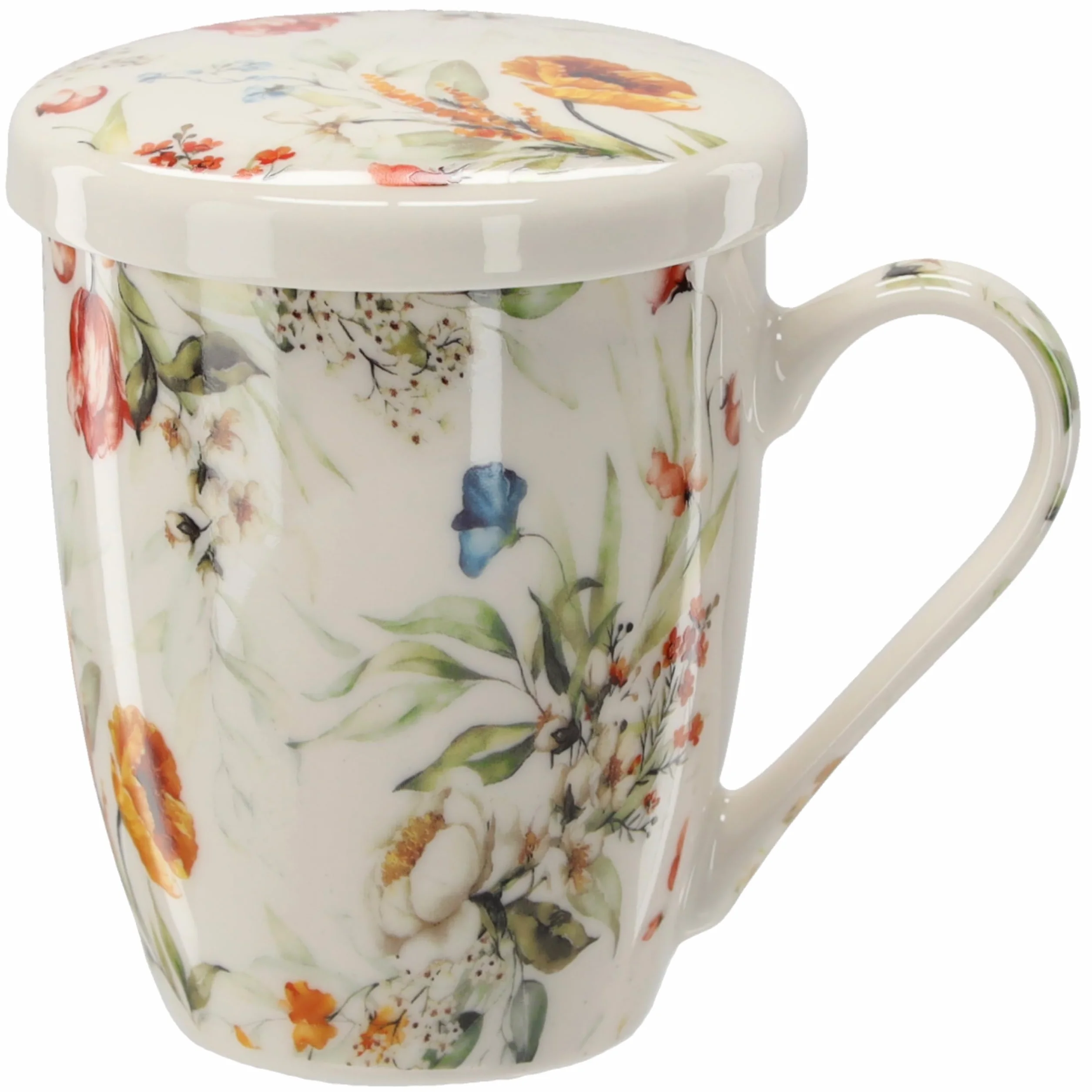 Set da tè in porcellana con infusore e coperchio 340 ml