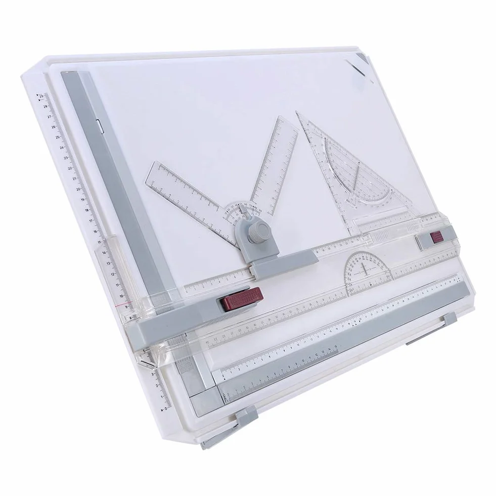 Wakects A3 Tavolo Multi-funzione con Movimento Parallelo e Angolo Regolabile, Set Scrittoio Tecnigrafo 56 x 39 x 6 cm