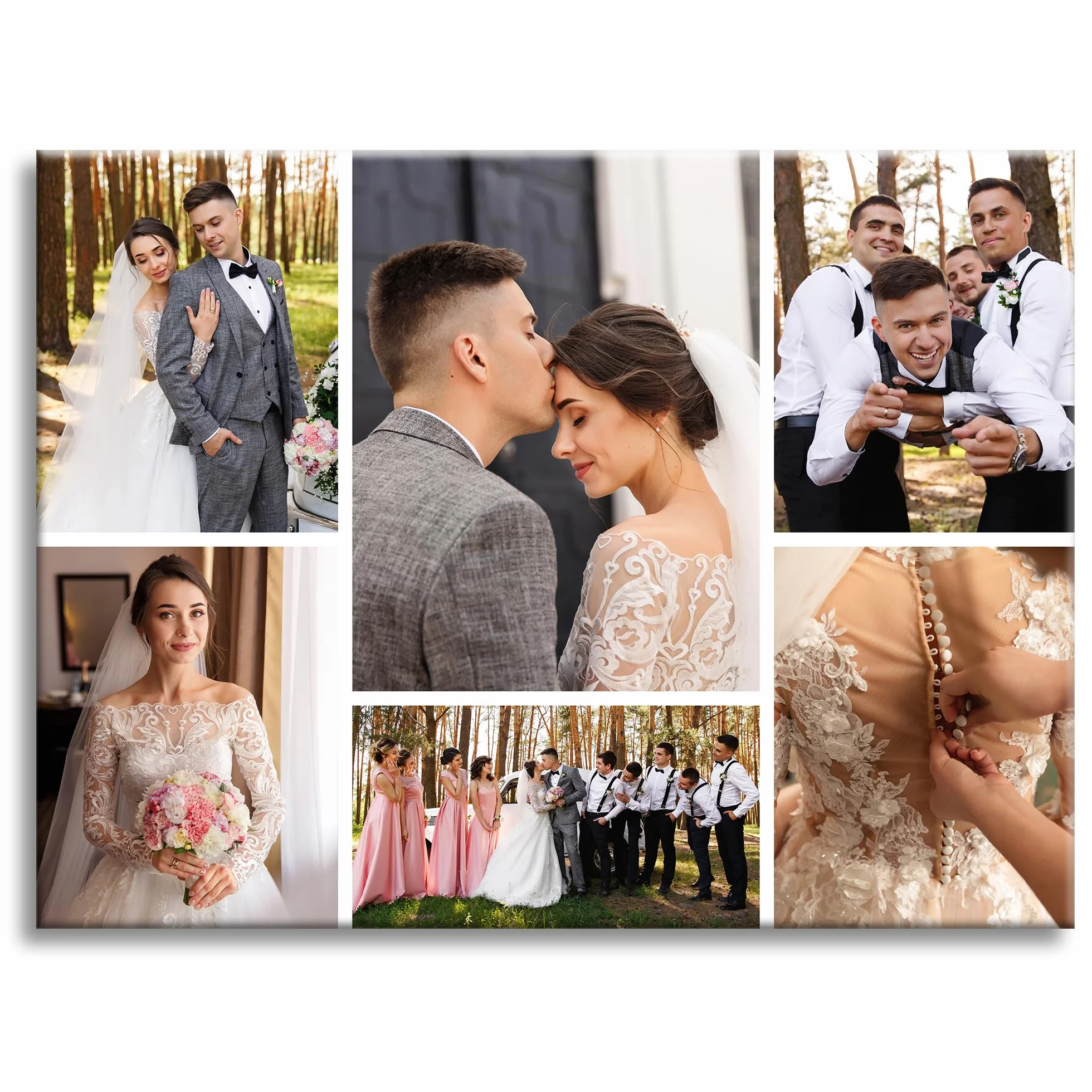 Tela personalizzata Collage fotografico 40x30 cm stampata su telaio