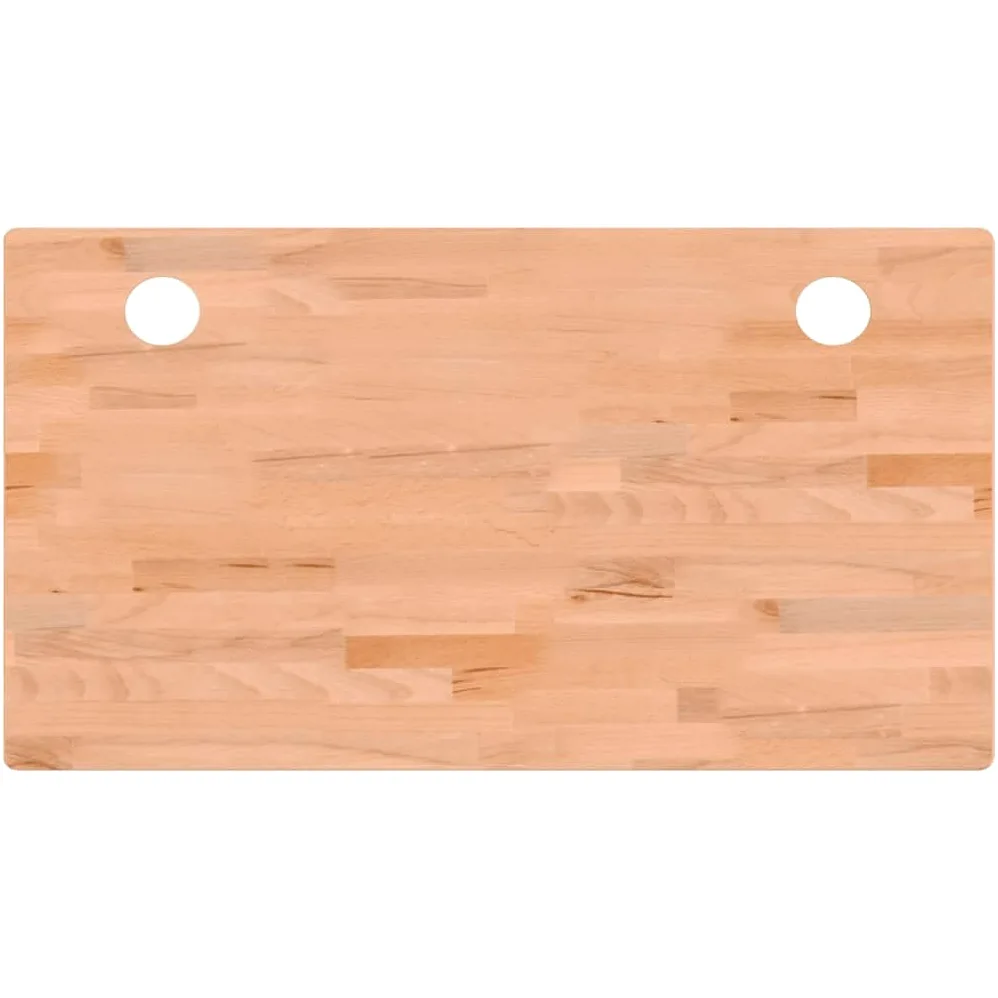 vidaXL Piano Scrivania 110x60x2,5 cm in Legno Massello di Faggio