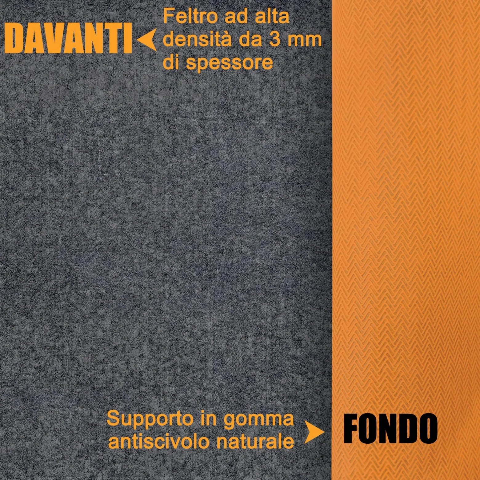 Tappeto Antiscivolo Gomma, 180x280cm sottotappeto antiscivolo per tappeti, protezioni sottotappeto, fermagli per tappeti per pavimenti in legno, mantengono i tappeti in posizione