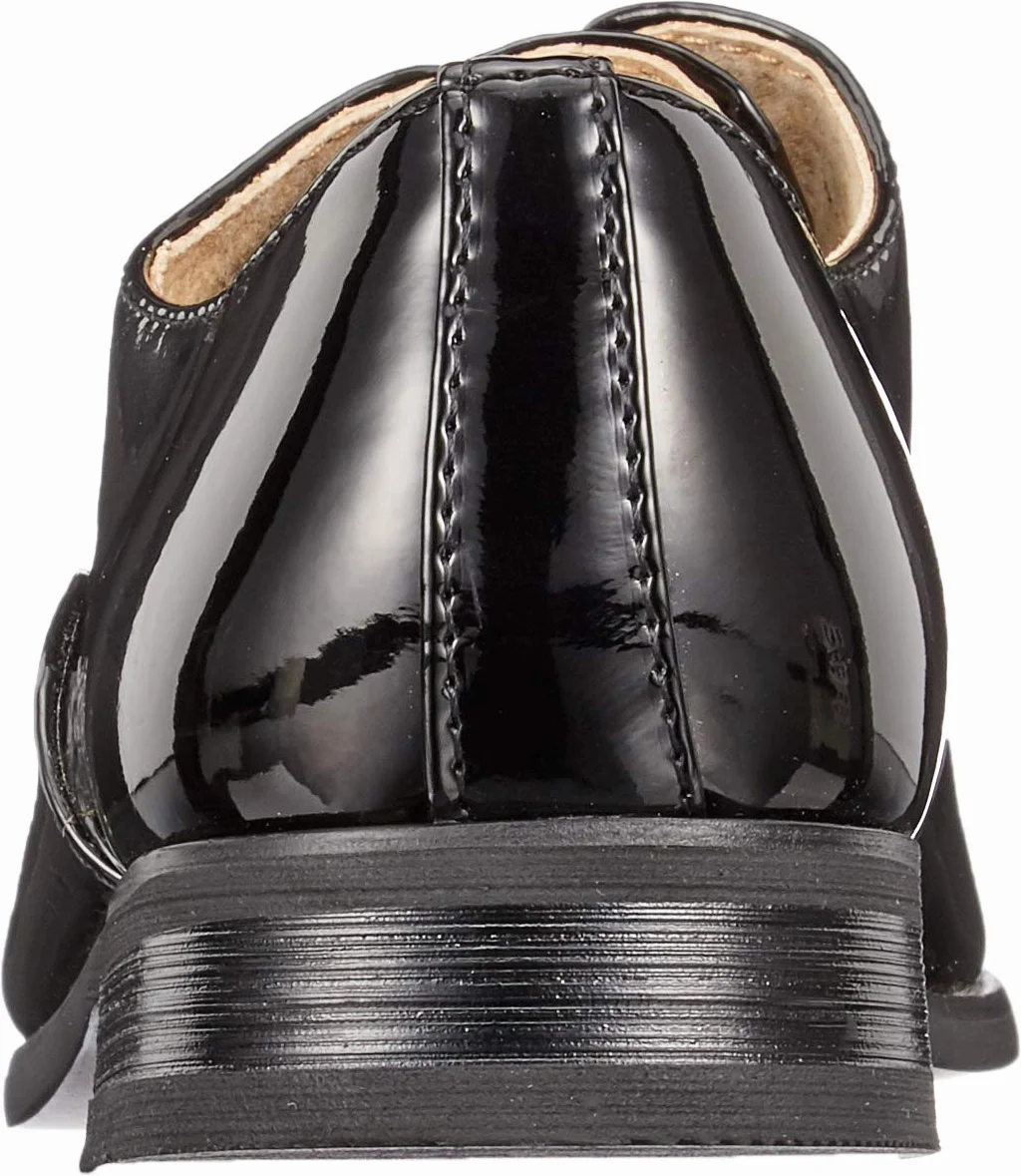 Goor, Scarpe Oxford stringate da bambino, in vernice nera
