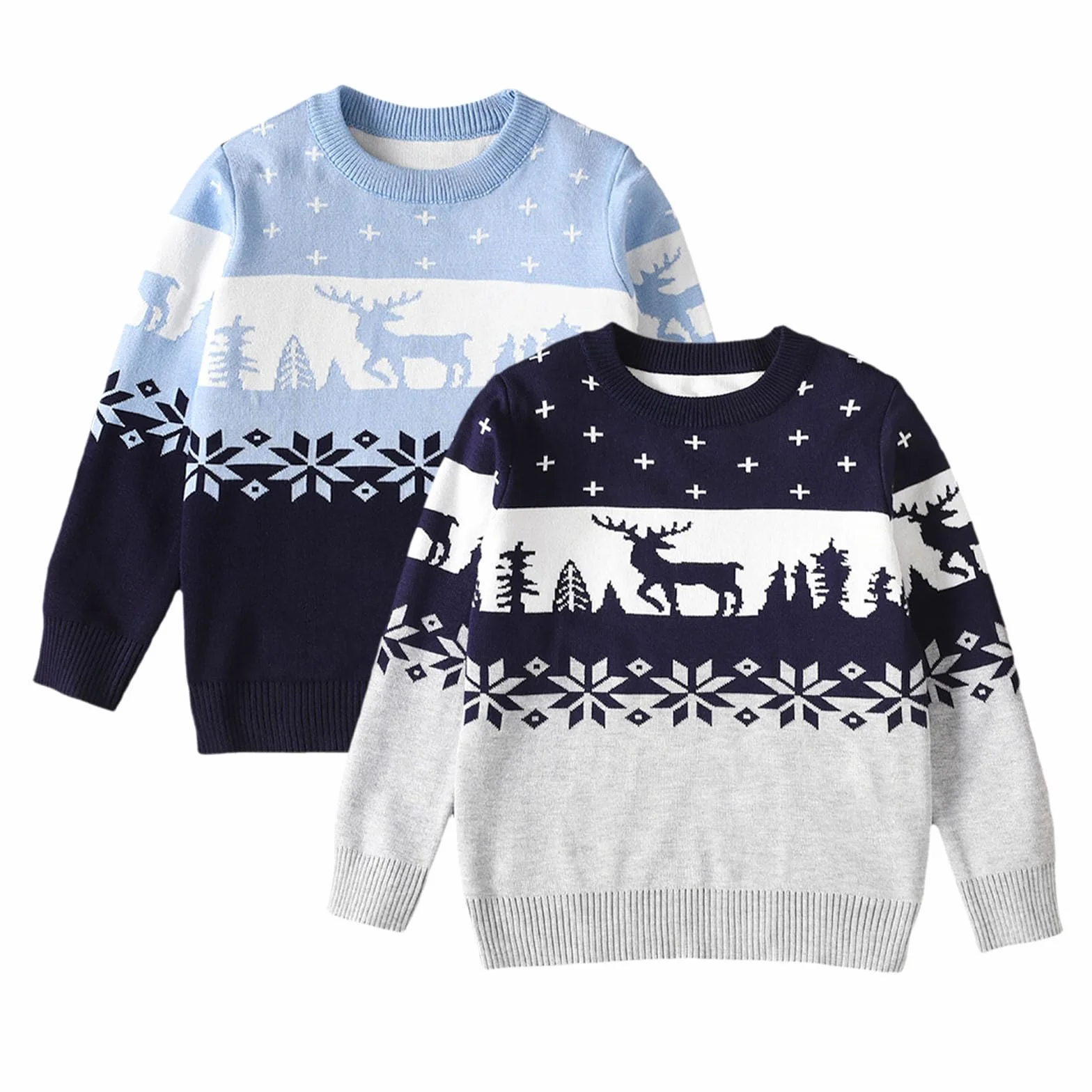 Generisch Maglione bambini girocollo morbido caldo 3-9 anni