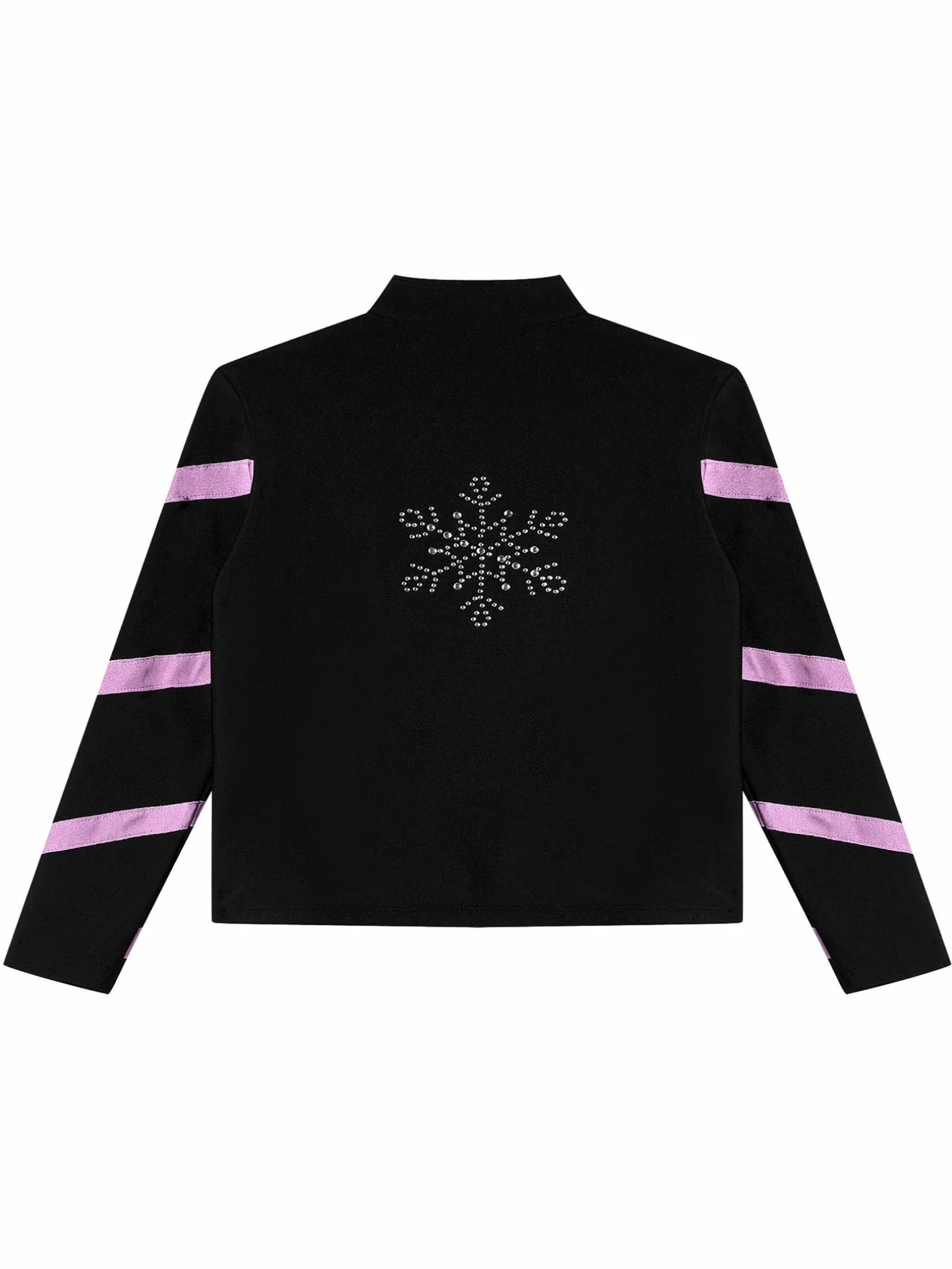 FEESHOW Giacca Termica Per Pattinaggio Artistico Su Ghiaccio Per Bambina Con Fodera In Pile Per Bambini Giacca Da Allenamento Con Colletto Alto Slim Fit Per Sport
