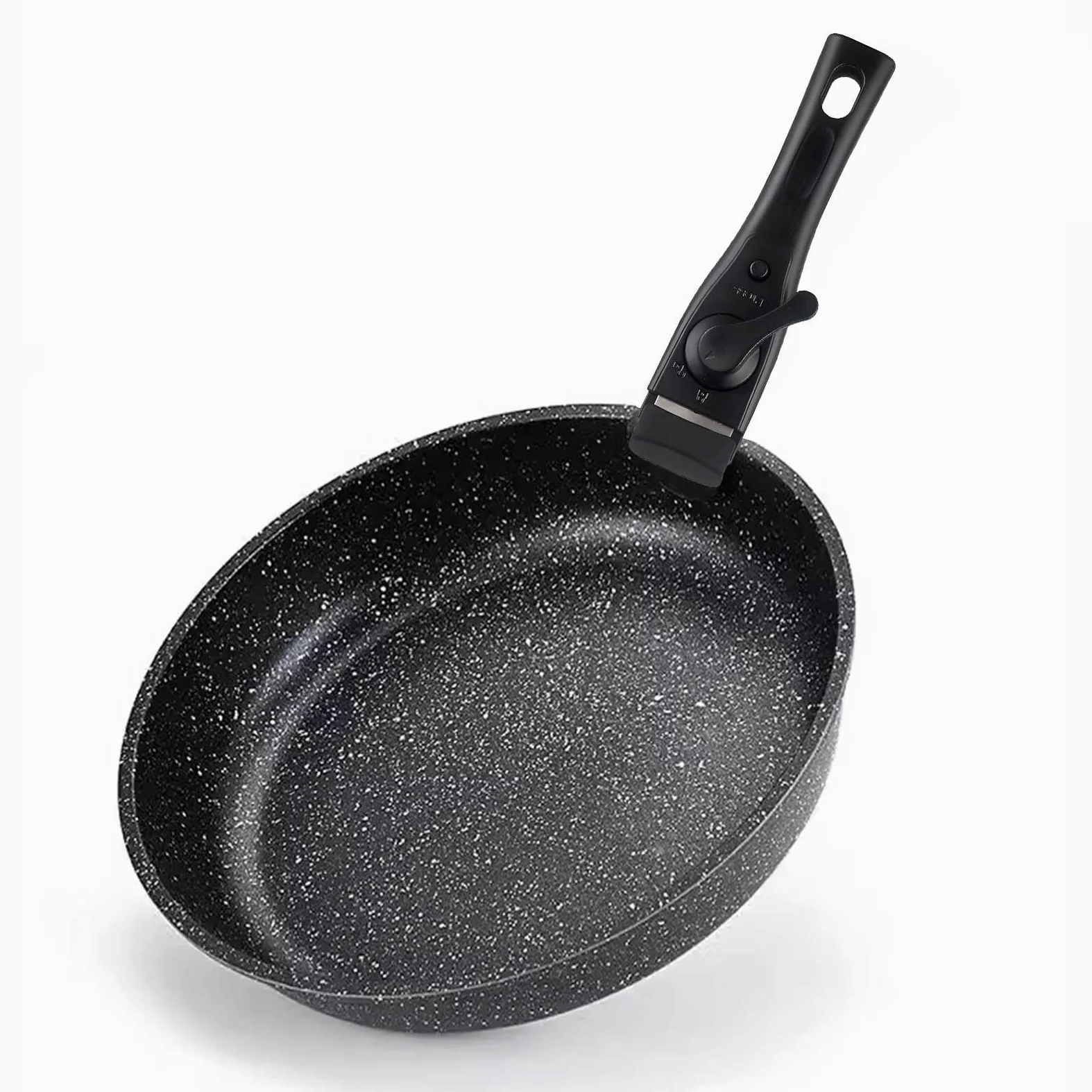 Set di pentole e padelle, 5 pezzi, set di pentole e padelle antiaderenti con coperchio manico staccabile, set di pentole da cucina a induzione per tutti i tipi di piano cottura