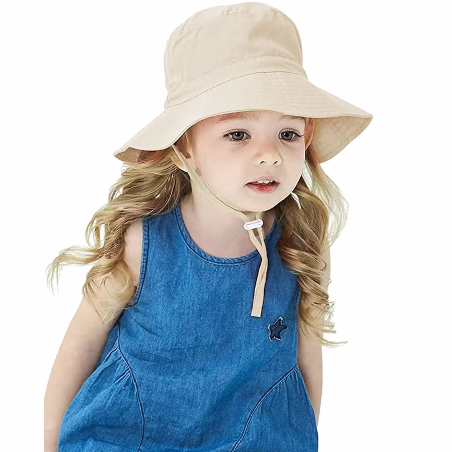 Cappello da Sole Bambini UPF 50+ Tesa Larga Spiaggia Secchiello Neonati