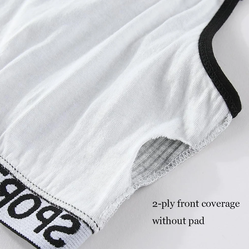 Canottiere Corte Reggiseni Sportivi Cotone Bambina Ragazza Confezione da 4