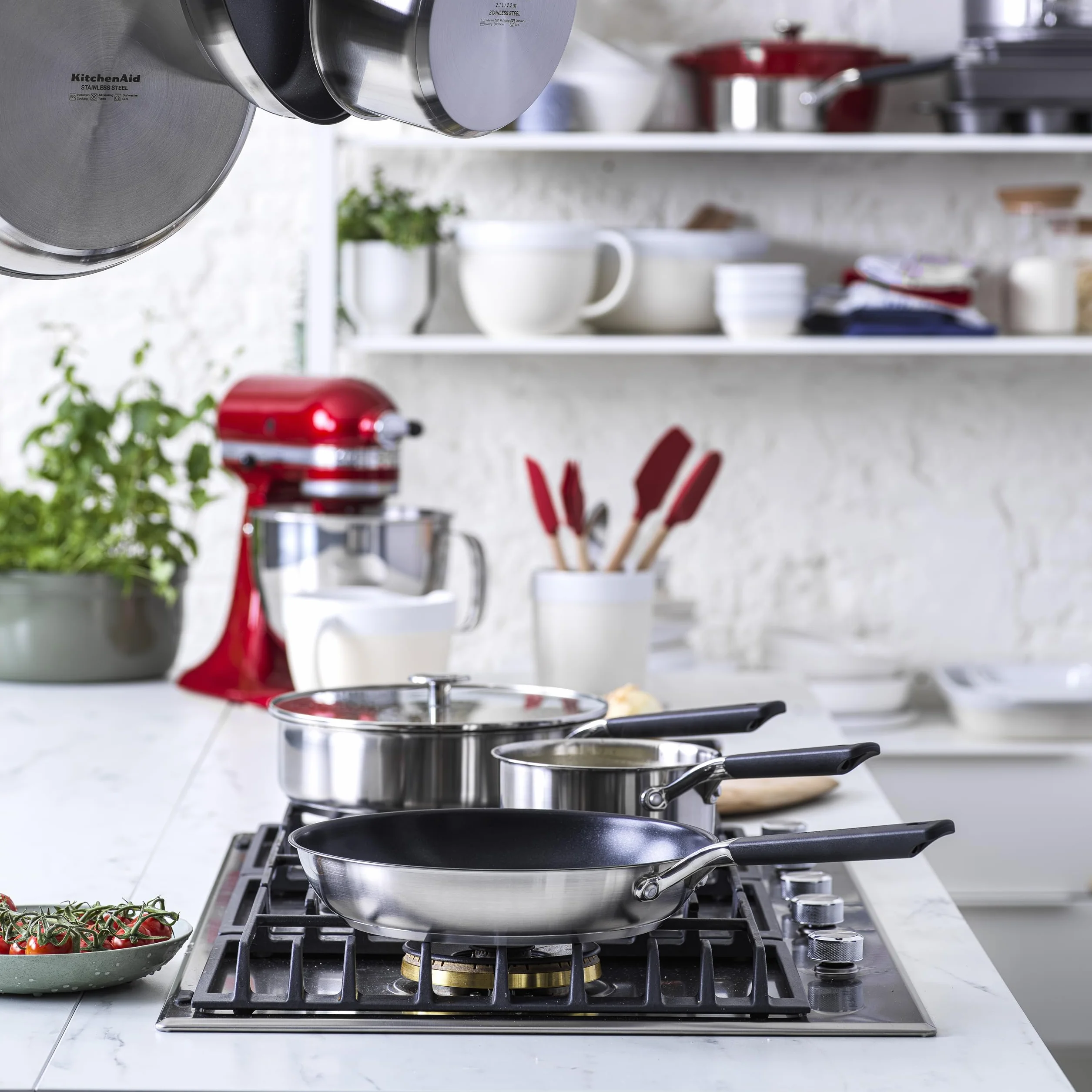 KitchenAid Classic Pentola in Acciaio Inox 3 Strati 14 cm 1 Litro Induzione Forno