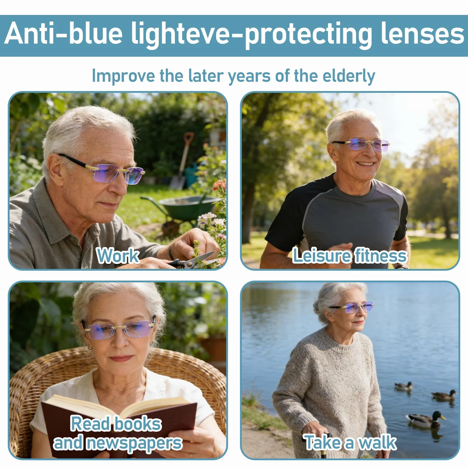 Autofocus Occhiali Progressivi Bifocali Autofocali Protezione Luce Blu Uomo Donne
