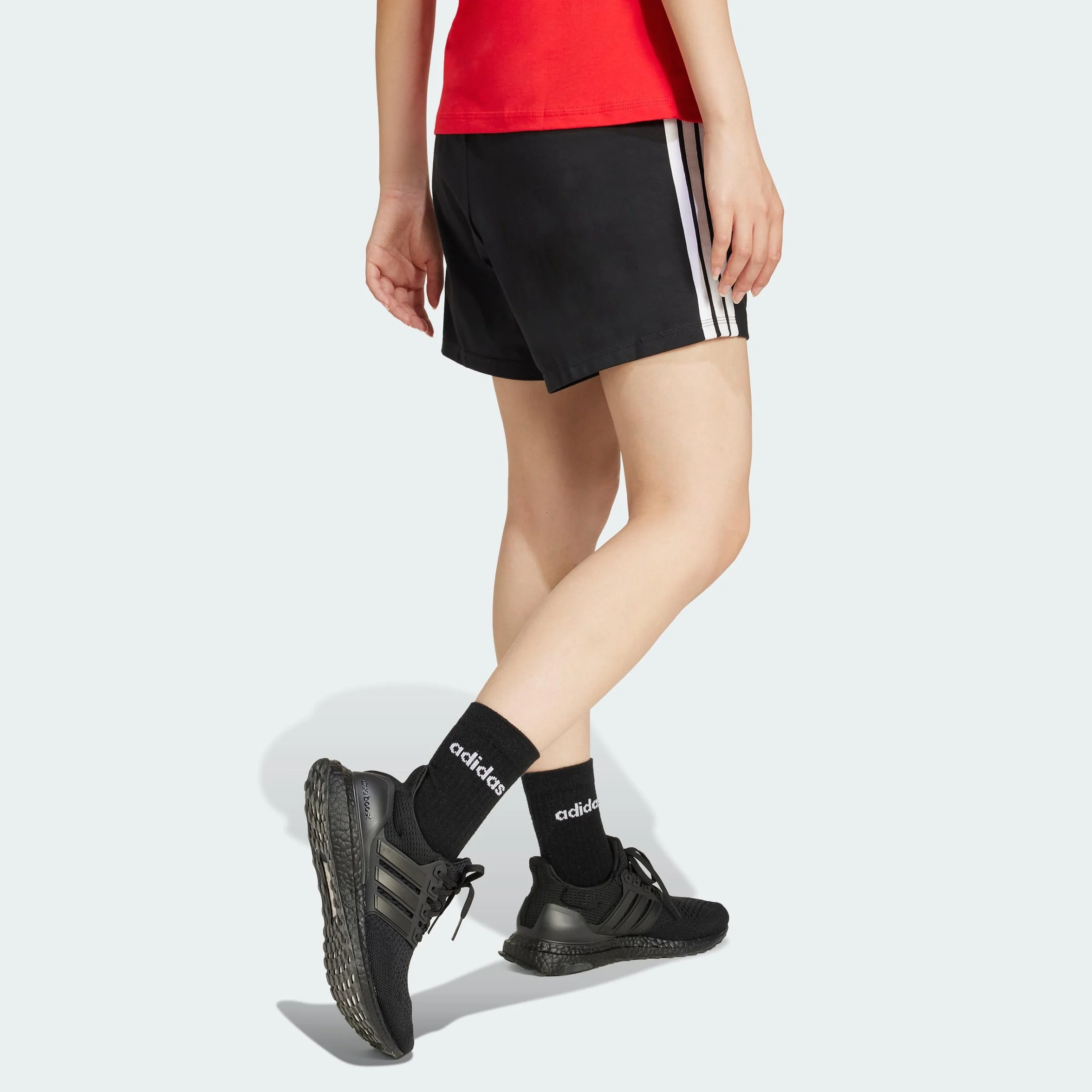 Adidas Donna Essentials 3-Stripes Cotton Shorts