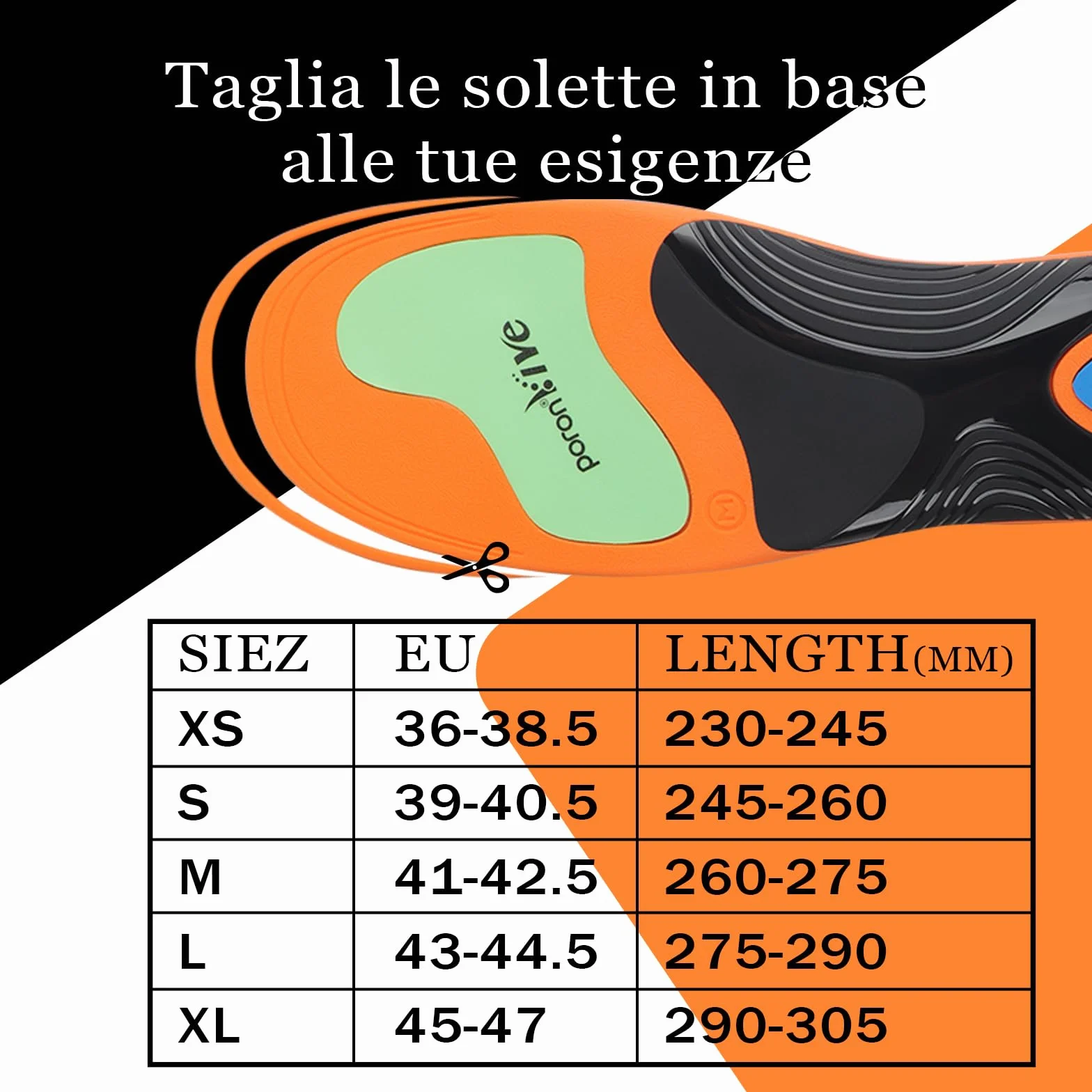 Solette Ortopediche,Plantari per Fascite Plantare,Adatto per Piedi Piatti Supporto per Arco Plantare Solette Ortopedico Scarpe 36-47 EU