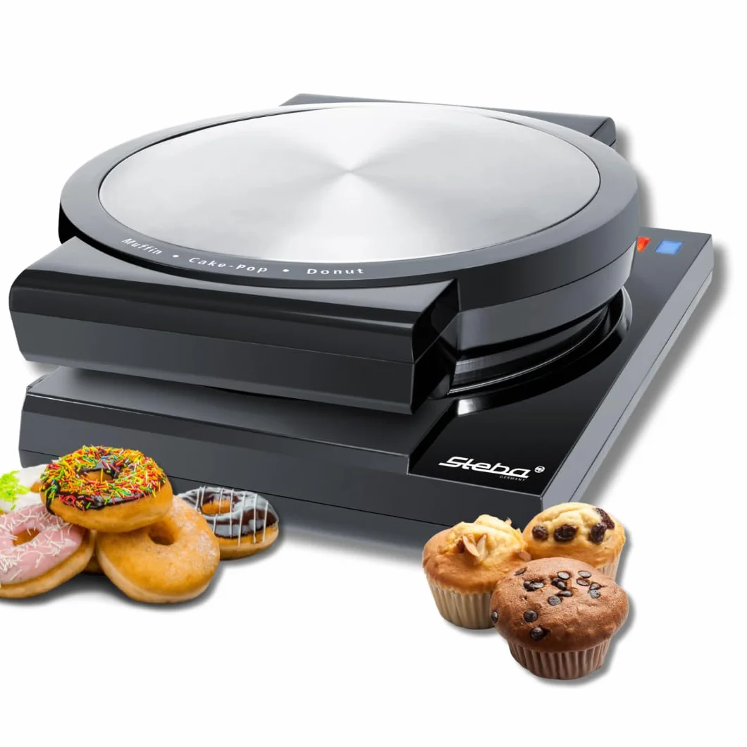 Steba Elettrodomestici Cake Maker 3 in 1, piastre antiaderenti per cake pop muffin ciambelle