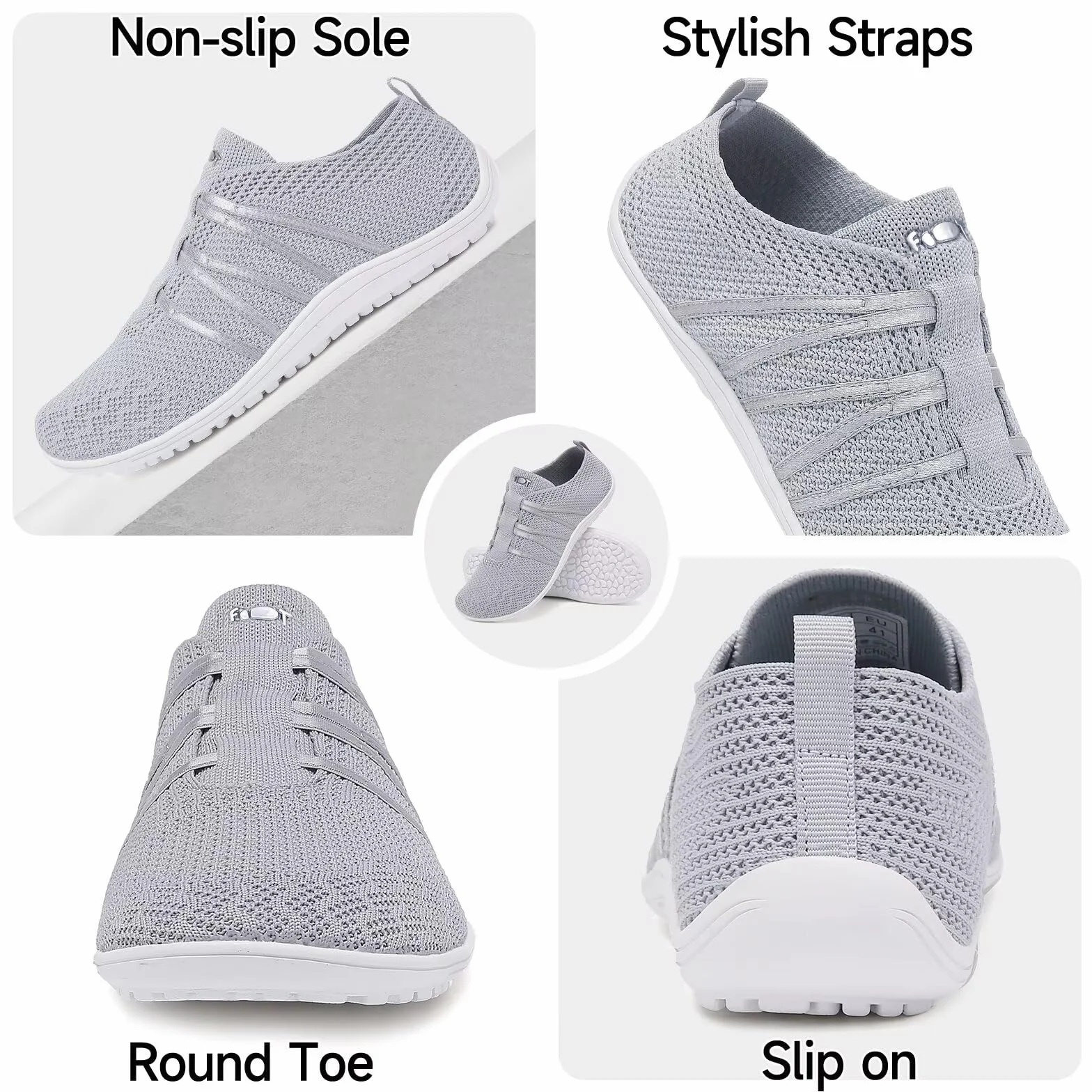 Wizshoe Scarpe Barefoot Donna Slip on Sneakers Uomo Minimaliste Scarpe Leggere Suola Zero Drop