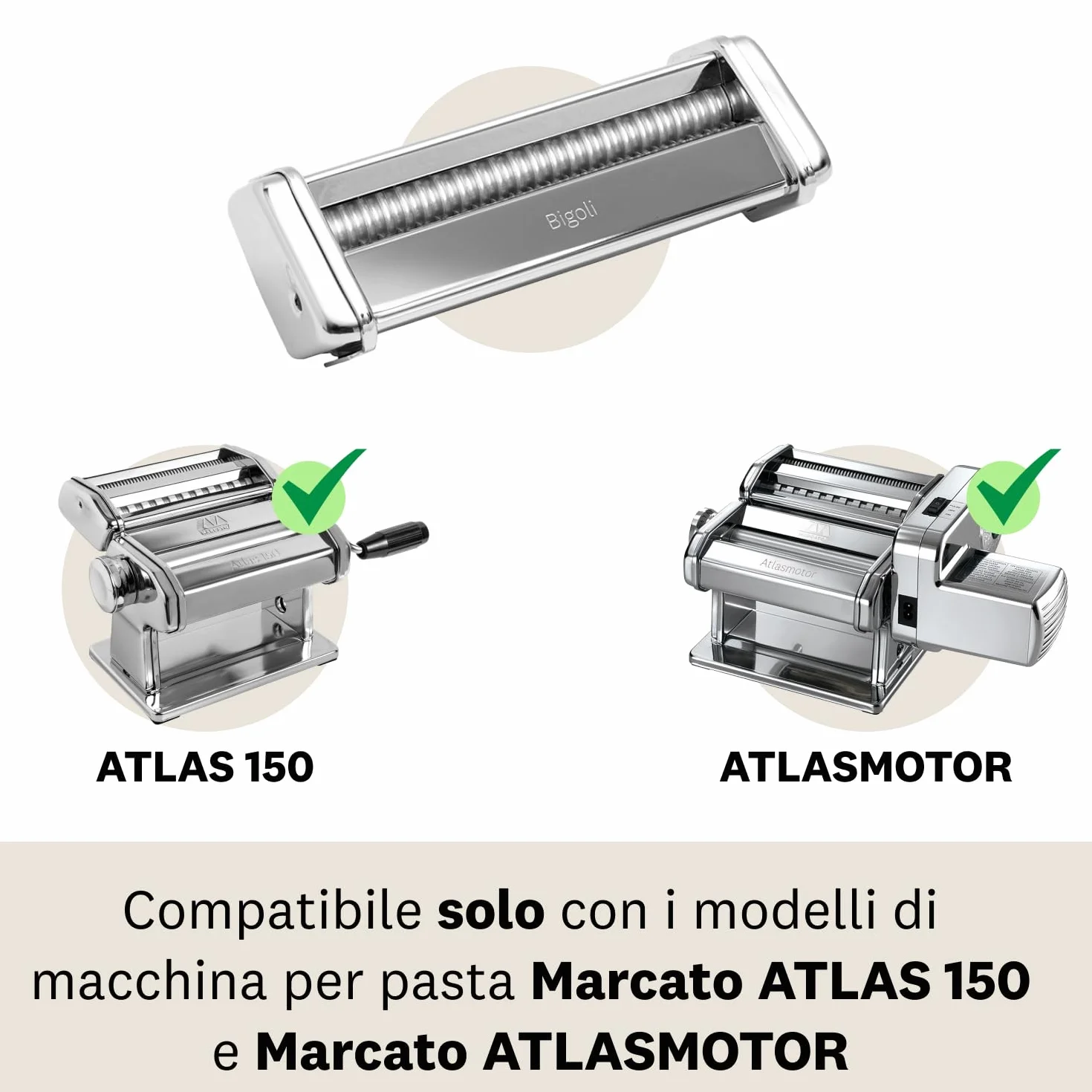 Marcato AC-150-CHI Accessorio Spaghetti Chitarra per Macchina per la Pasta Atlas 150, Acciaio Cromato Argento