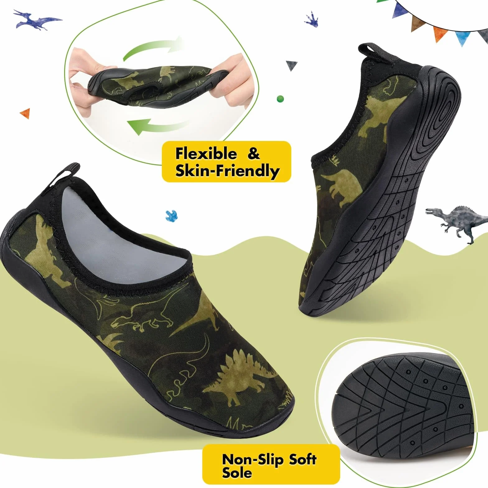 Scarpe da Acqua per Bambini Suola Spessa Maglia Morbida