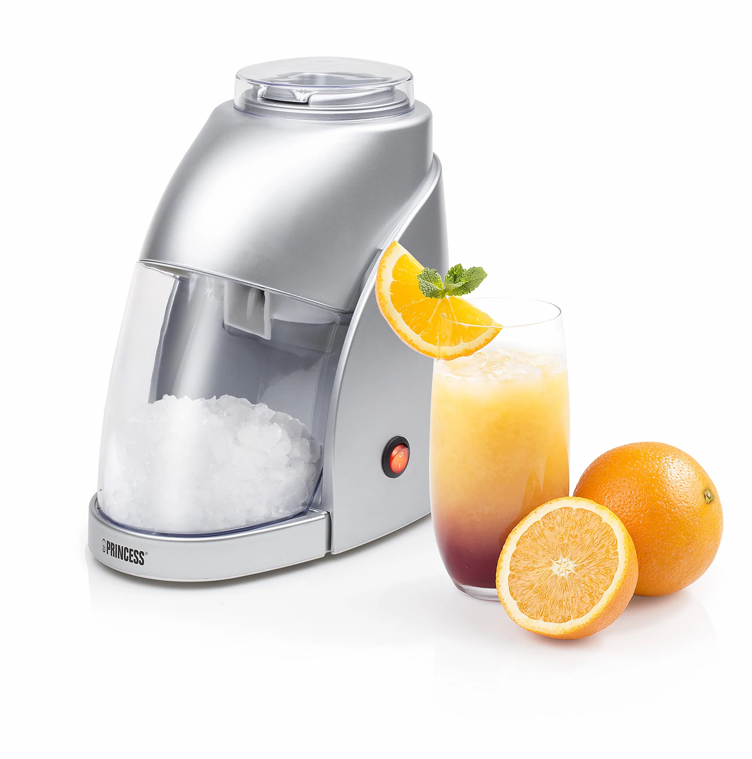 Princess 282984 Tritaghiaccio Elettrico, 55W, 0.6 l, Argento