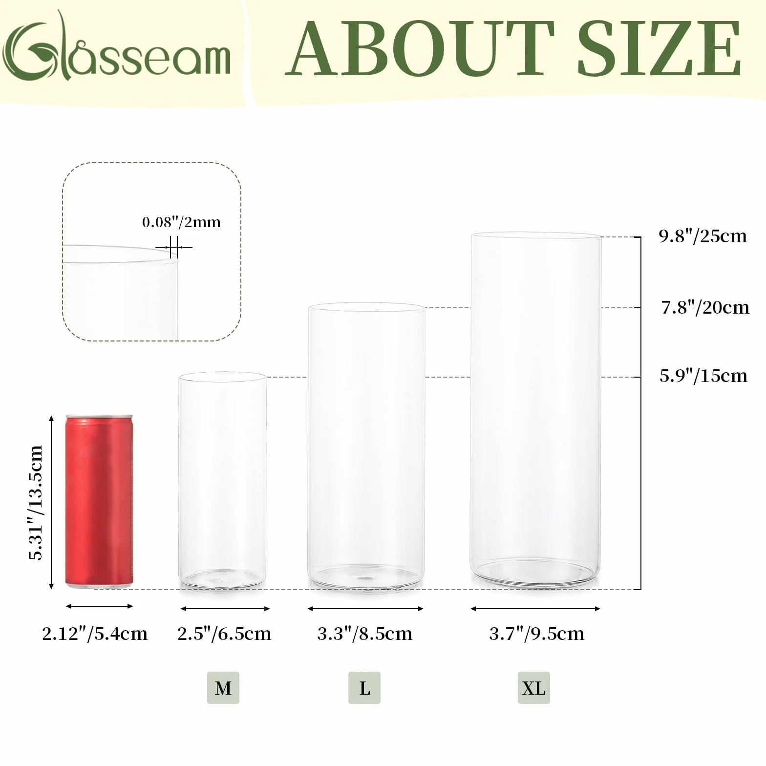 Portacandele Hurricane Cilindro Di Vetro: Vaso Di Fiori Trasparente Per Candelabro Candele Galleggianti Per Candele Galleggianti Per Decorazioni Per La Tavola Da Pranzo Centrotavola (M+L+XL x 4)