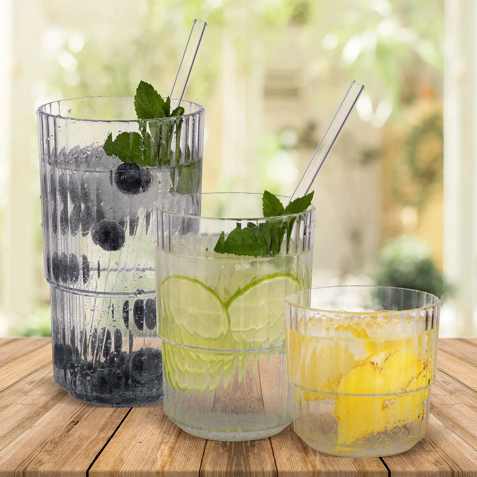 Buddy's Bar – Set di 6 Bicchieri in Plastica Tritan 0,22 L, Senza BPA, Impilabili, Lavabili in Lavastoviglie