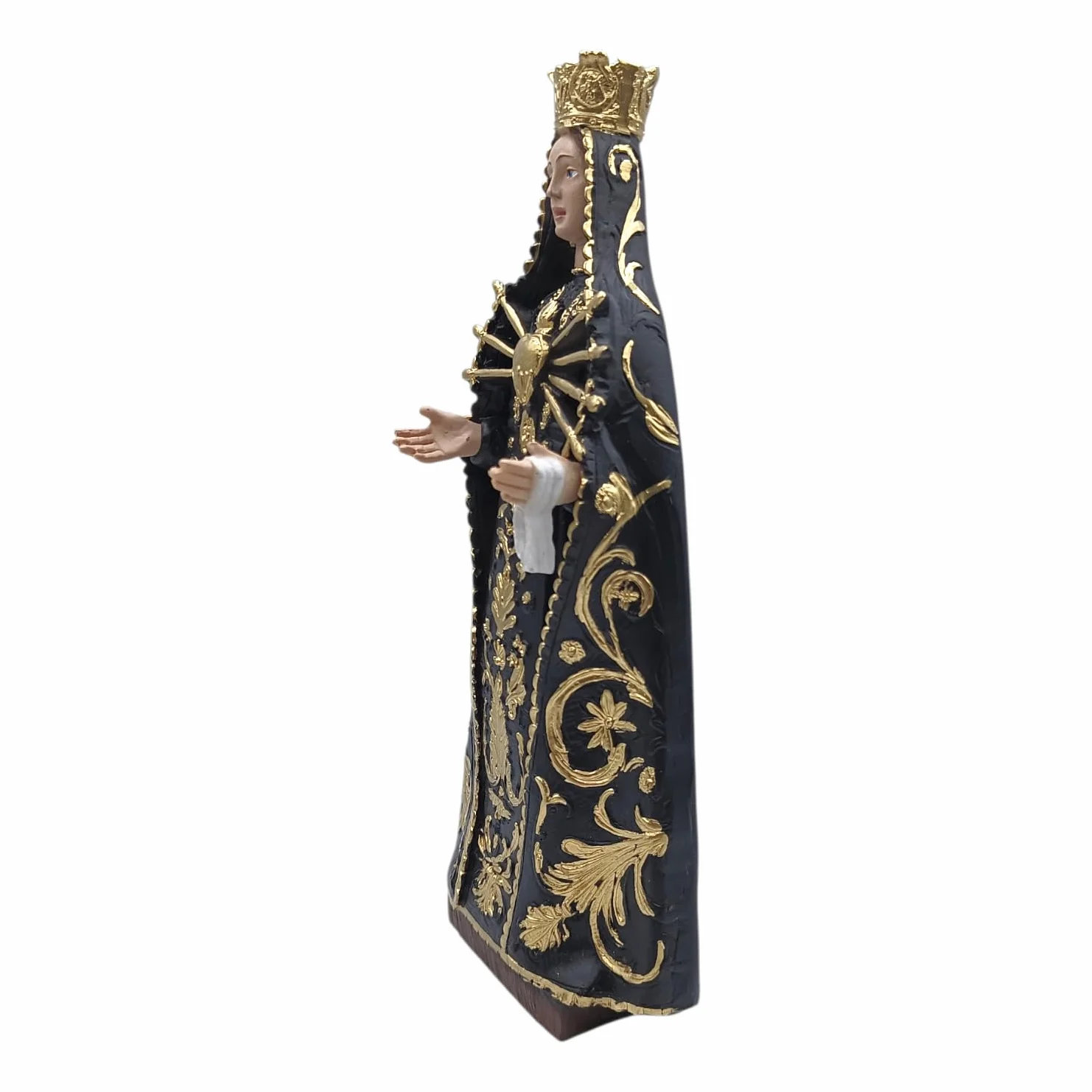 Statua Madonna Addolorata in Resina 30 cm Lavorata a Mano Made in Italy