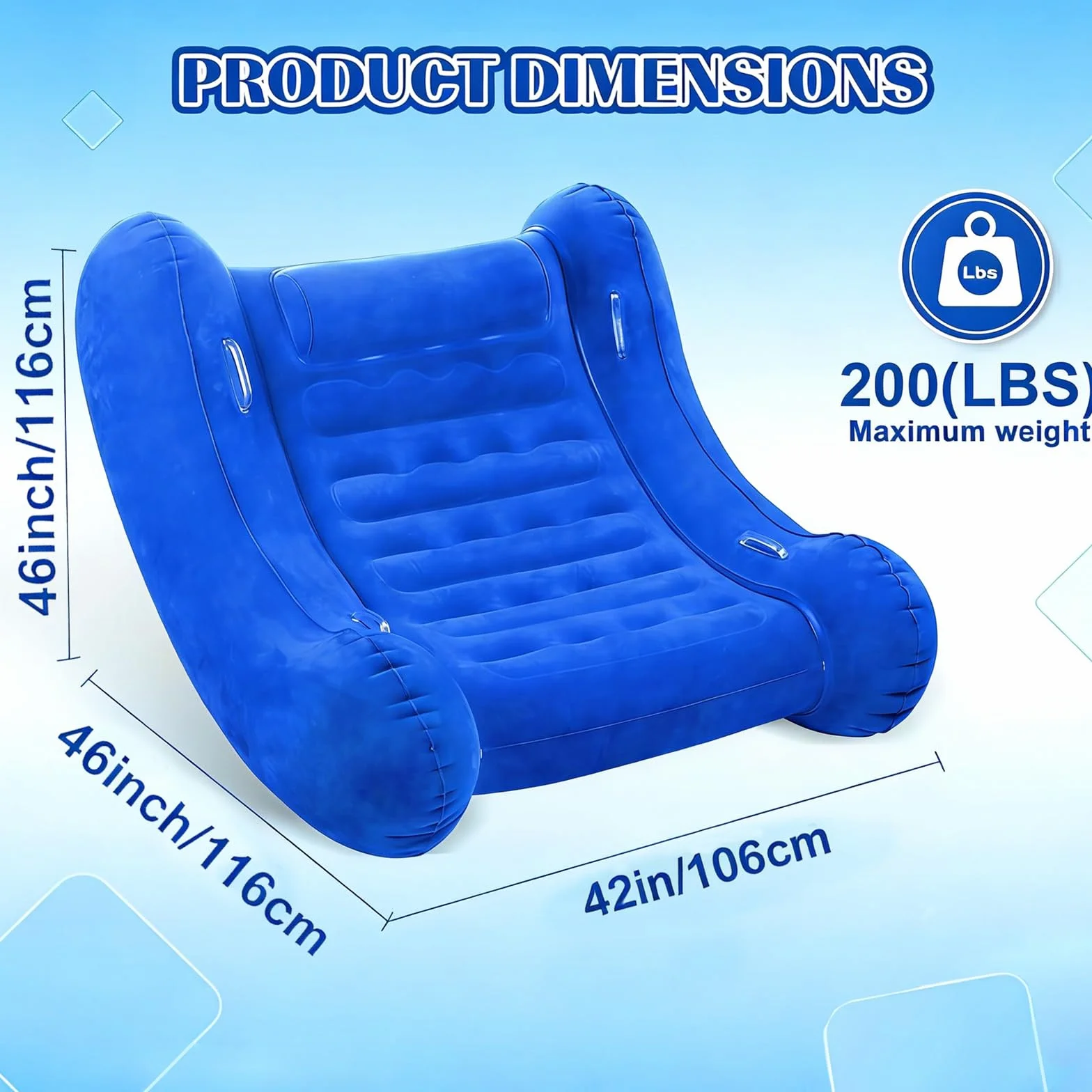 Sedia a dondolo sensoriale per bambini (blu)