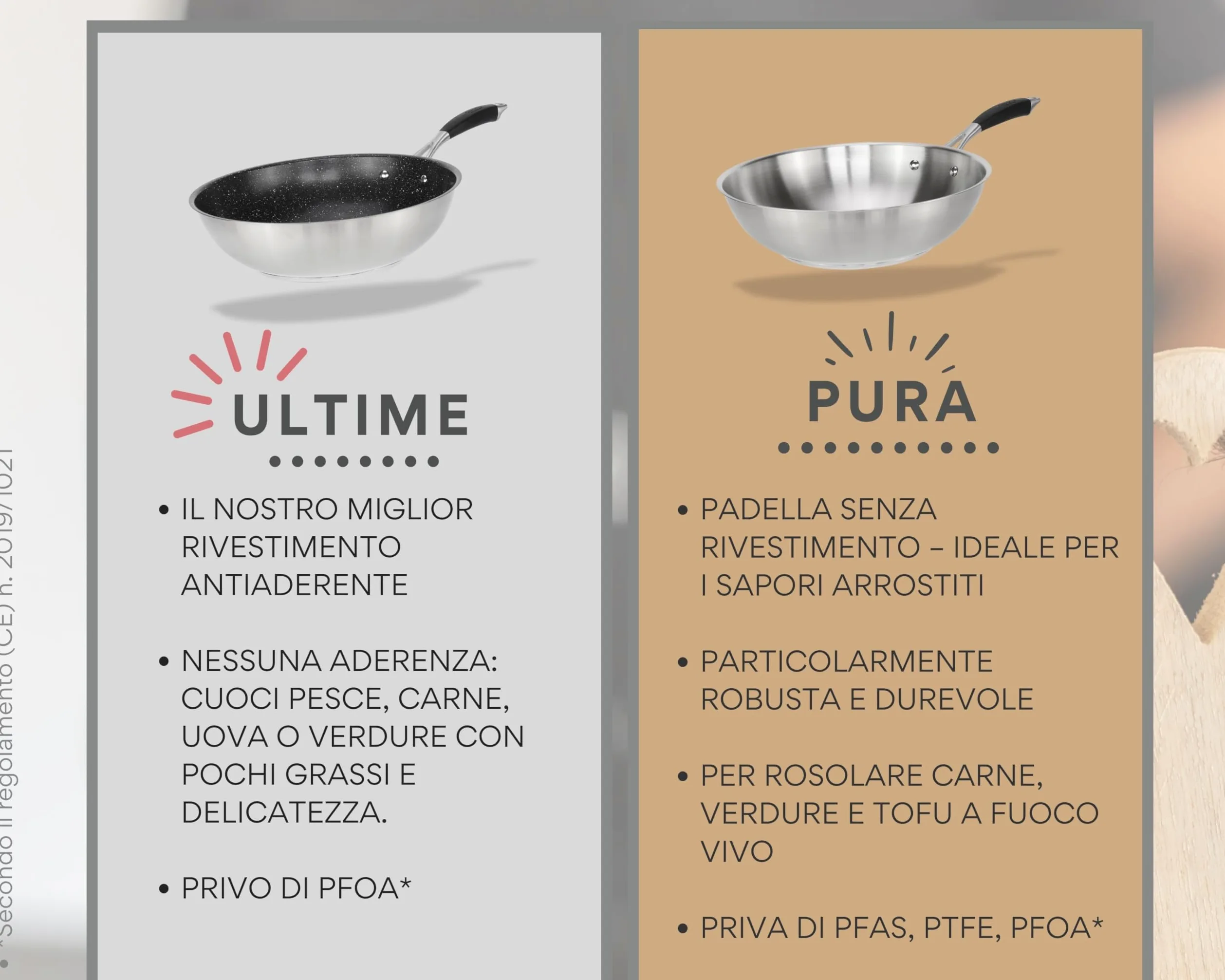 DIVORY Set di padelle in acciaio inox da 20, 24 e 28 cm – Padelle senza rivestimento, prive di PTFE e PFOA, in acciaio inossidabile (PURA)