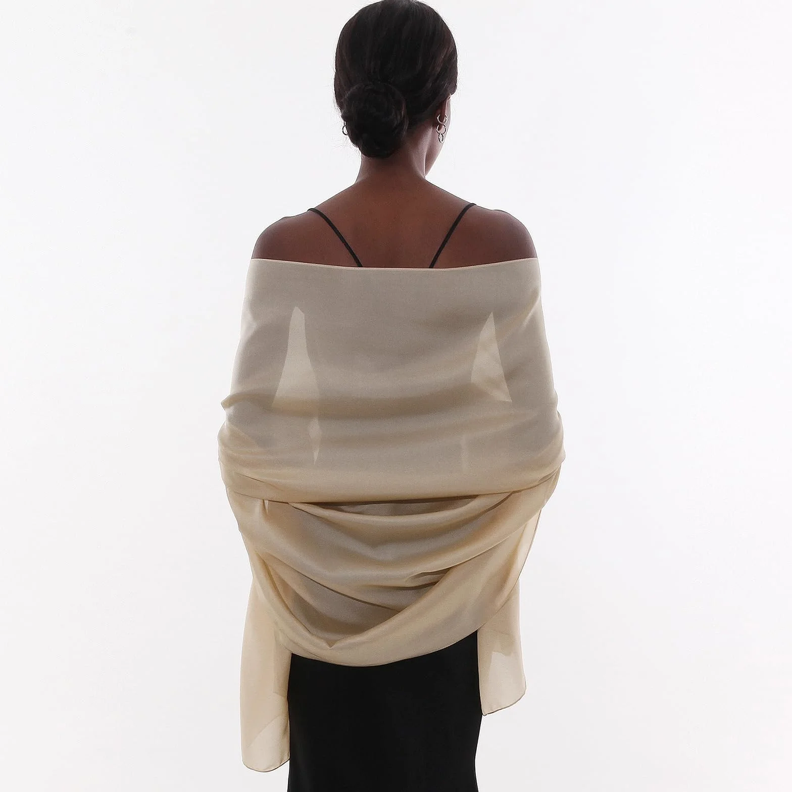 Sciarpa Donna Leggera Pashmina Stole Primavera Estate Cerimonia Elegante