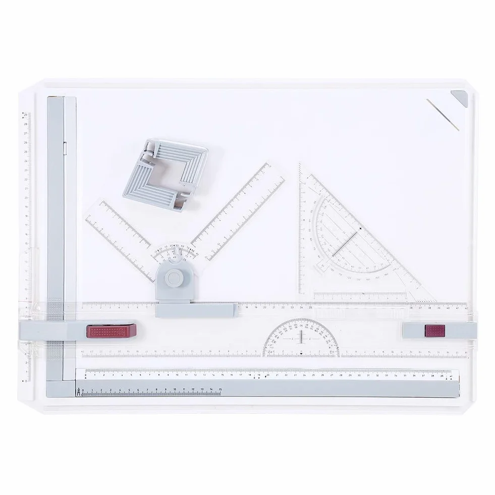 Wakects A3 Tavolo Multi-funzione con Movimento Parallelo e Angolo Regolabile, Set Scrittoio Tecnigrafo 56 x 39 x 6 cm