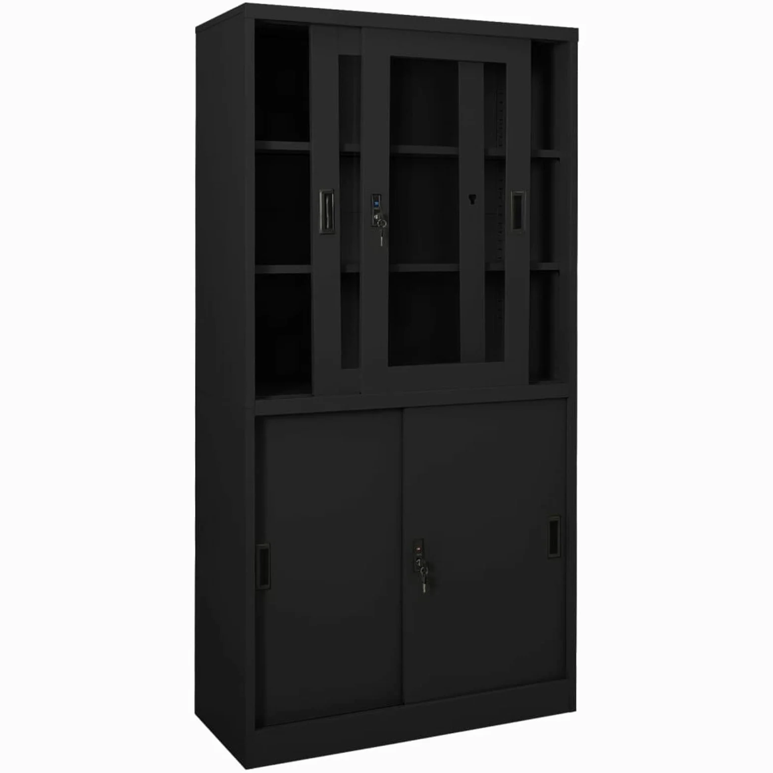 Armadio Ufficio Anta Scorrevole Antracite 90x40x180 cm Acciaio,Armadio Ufficio,Armadi Archivio,Armadio per Ufficio,Mobile Ufficio-335965