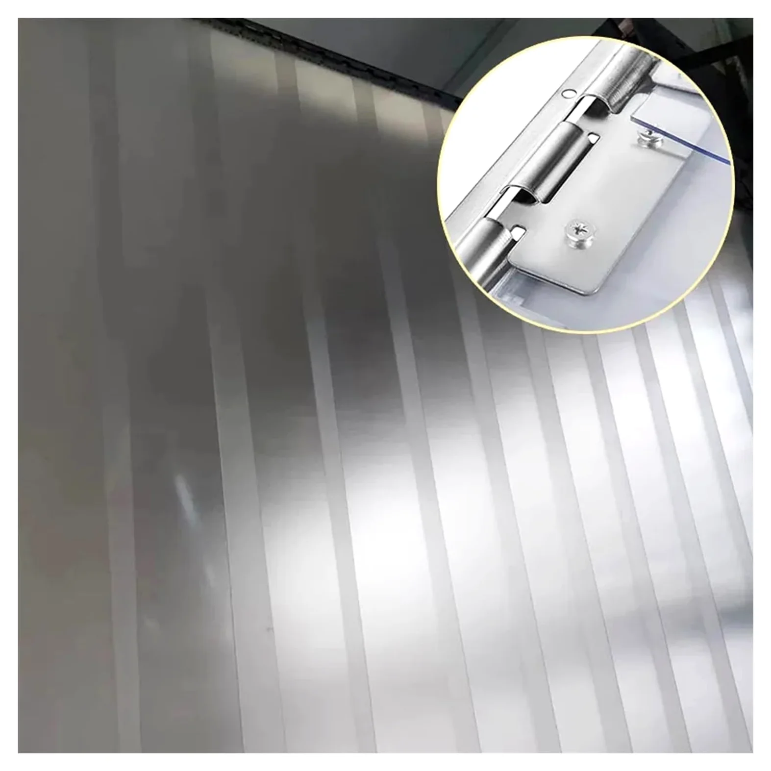 Tende in PVC Trasparente Tenda A Striscia in PVC Trasparente Impermeabile Tutela della Privacy Tenda Morbida Opaca (Color : Clear, Size : 250x150cm)