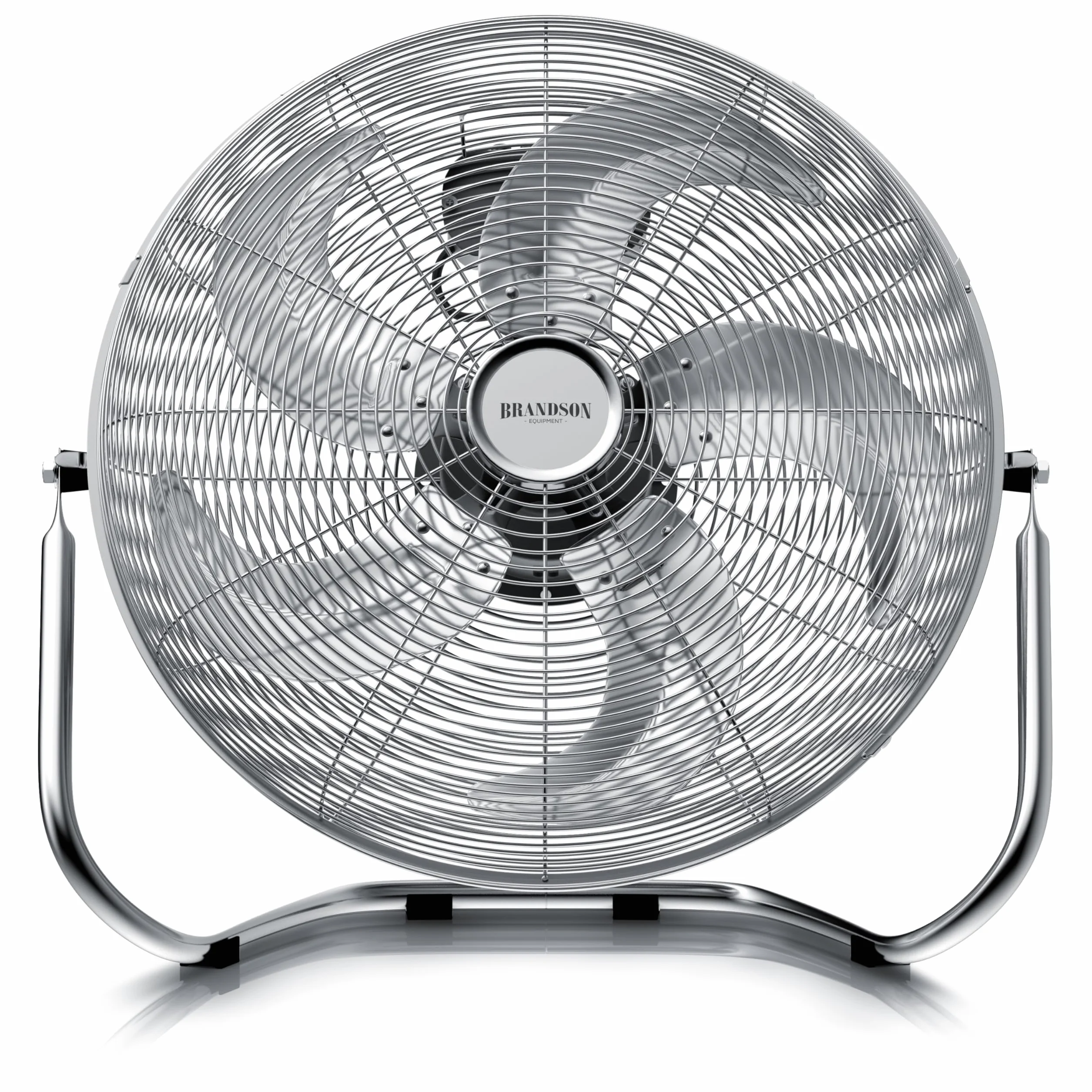 Brandson - Macchina del vento - L'originale Super ventilatore - Largo 53,5cm - 3-livelli di potenza - 120W di potenza max assorbita - Design Retro - Cromo