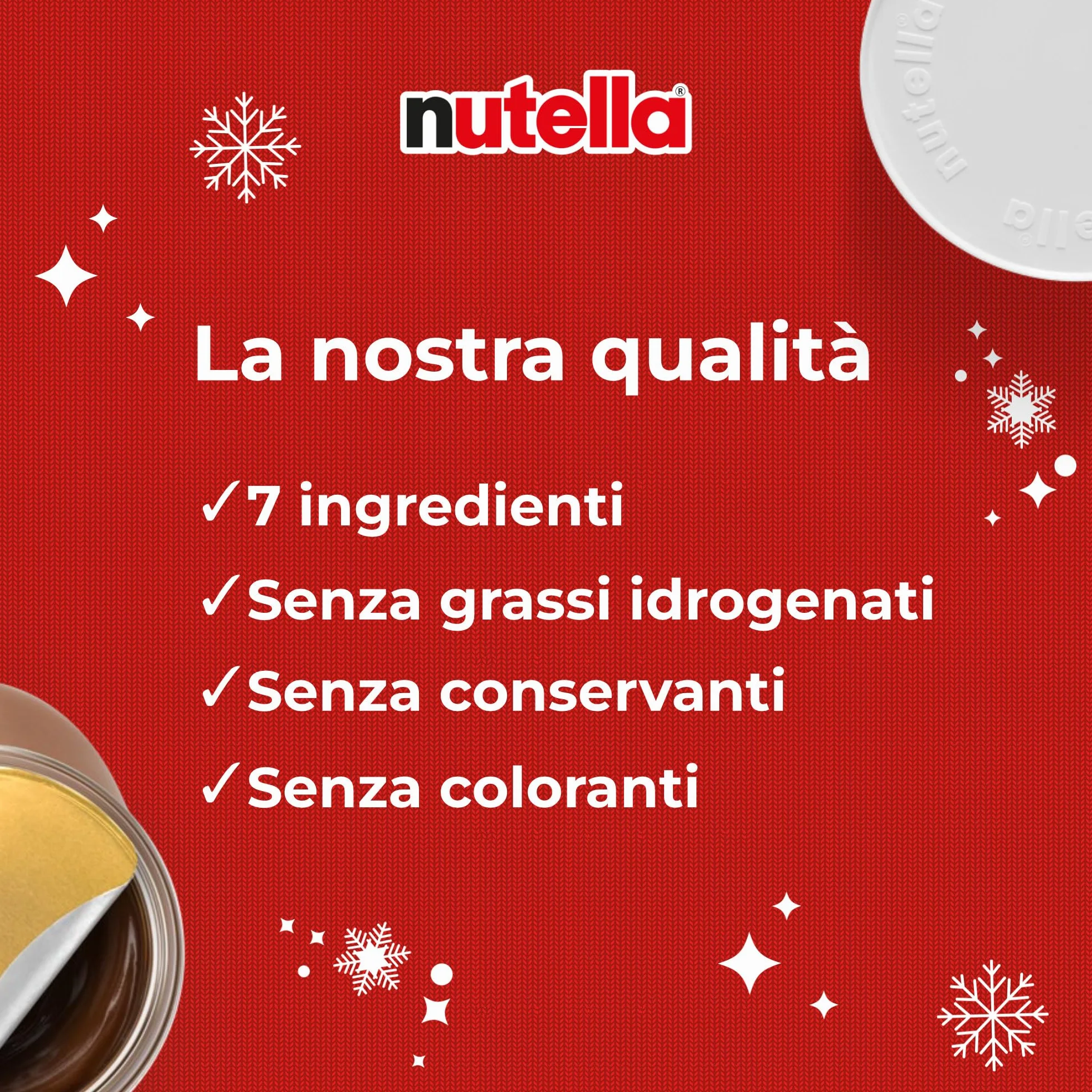 Nutella Crema Spalmabile alle Nocciole e Cacao, 64 Vasetti da 25g, Senza Glutine