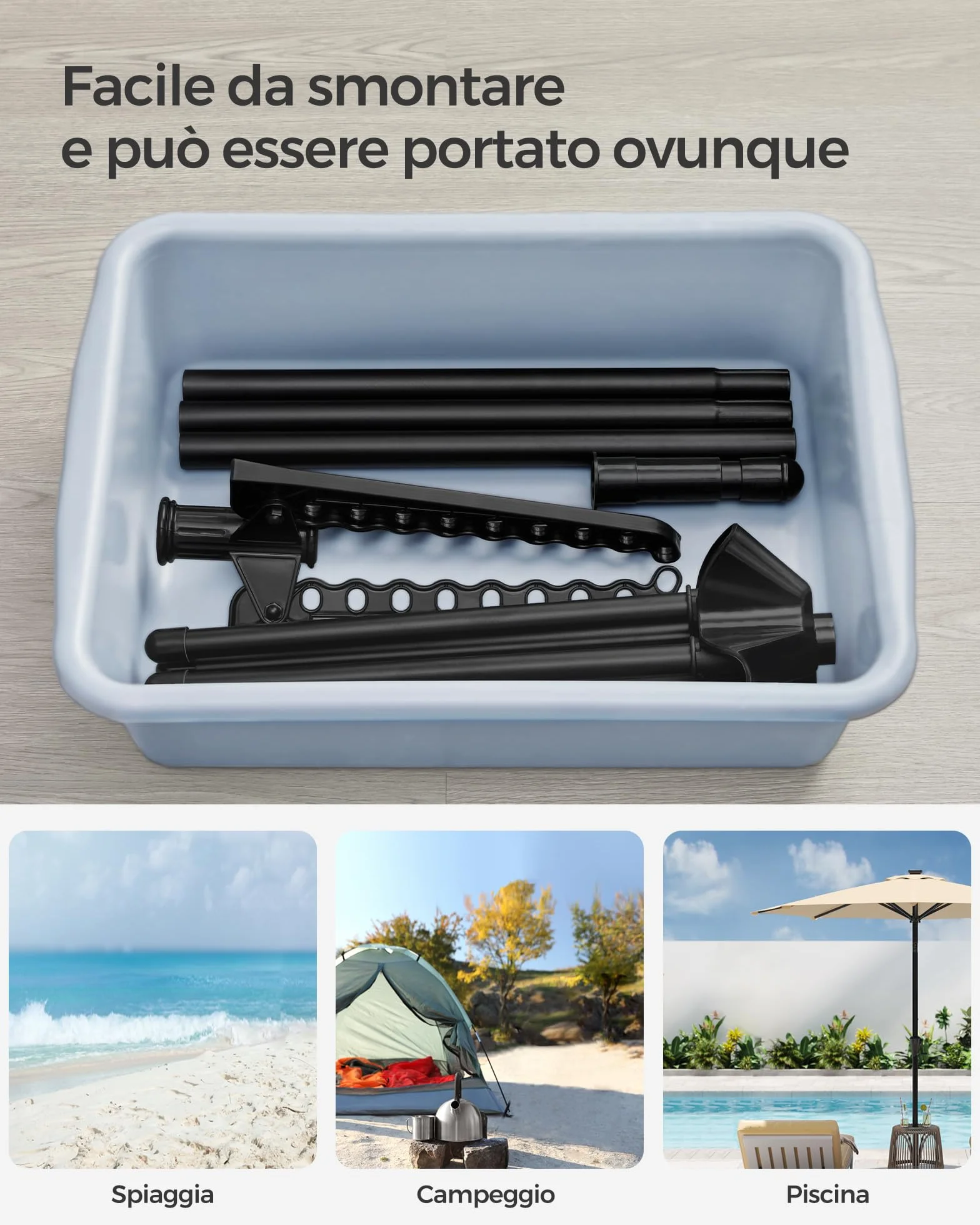 SONGMICS Stendibiancheria Verticale Salvaspazio, Stendino da Terra, 3 Bracci Girevoli, 4 Gambe, per Uso Interno, Acciaio Inossidabile, per fino a 27 Capi, Altezza 150 cm, Nero LLR510B01