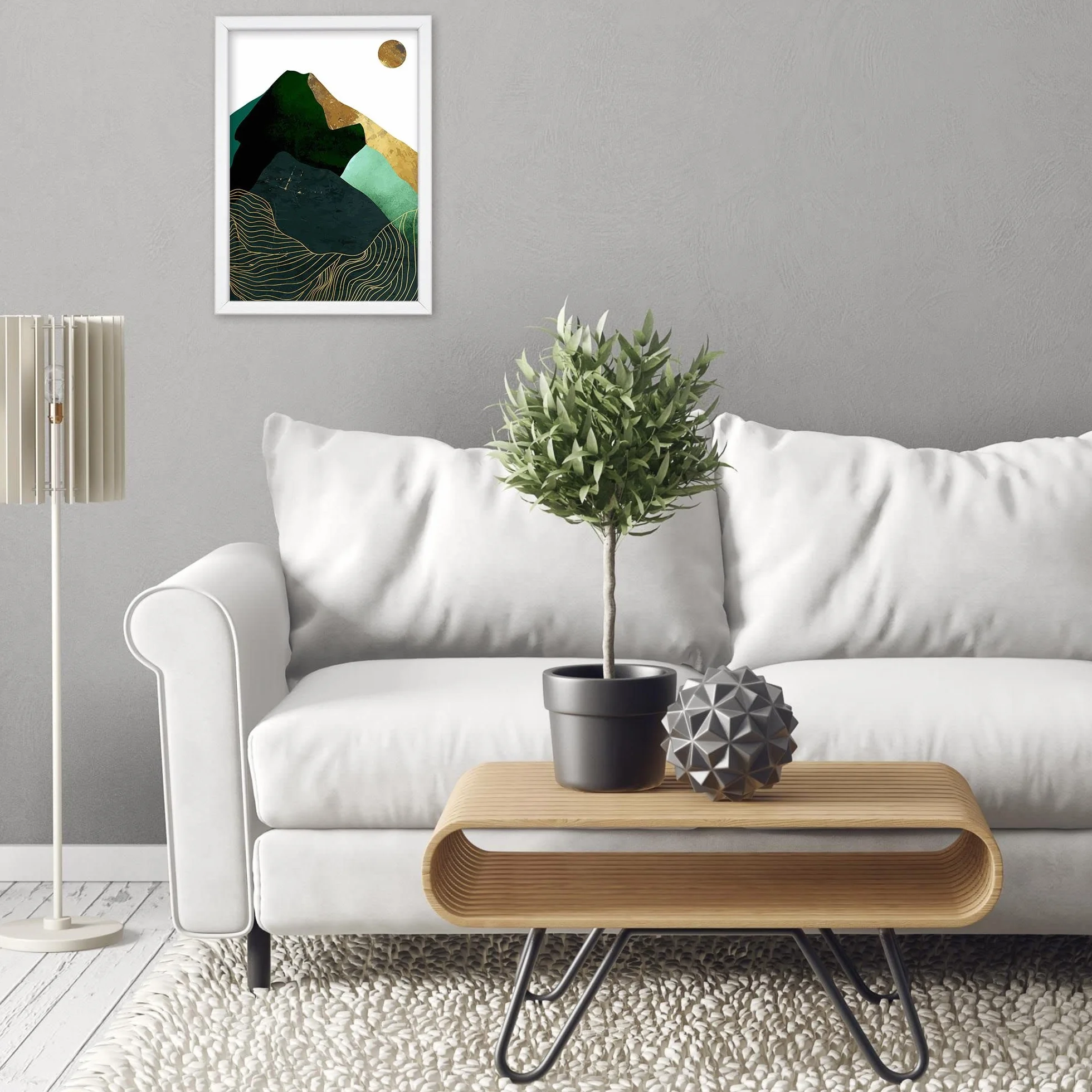 Cornice Portafoto da Parete in Legno Optical 60x80 cm Bianco Design Moderno Produzione Italiana