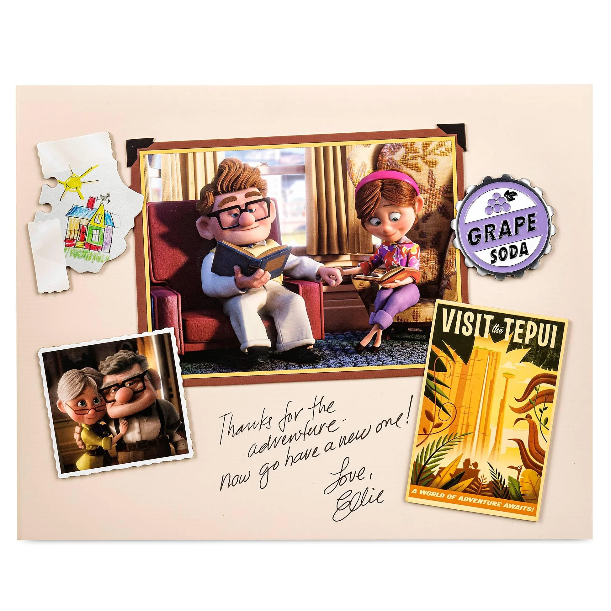 Disney Store Official Album Fotografico di Carl e Ellie, Up, H 23,5 x L 30 cm, quaderno ad Anelli, può Contenere 50 Fogli / 100 Foto