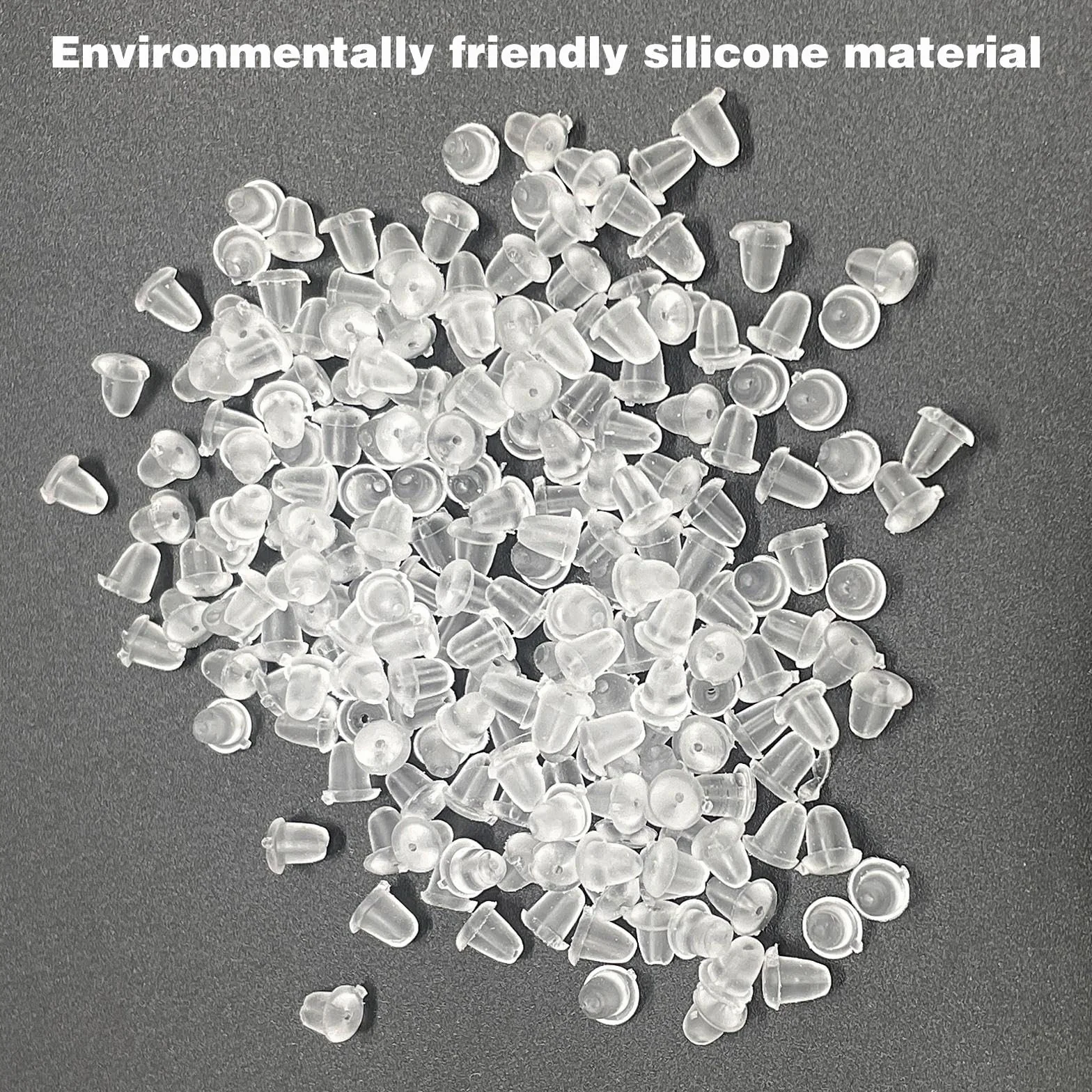 Orecchini in Silicone Farfalline Ferma Orecchini Universale 4x4 mm Trasparente Piccolo a Bottone 200 Pezzi