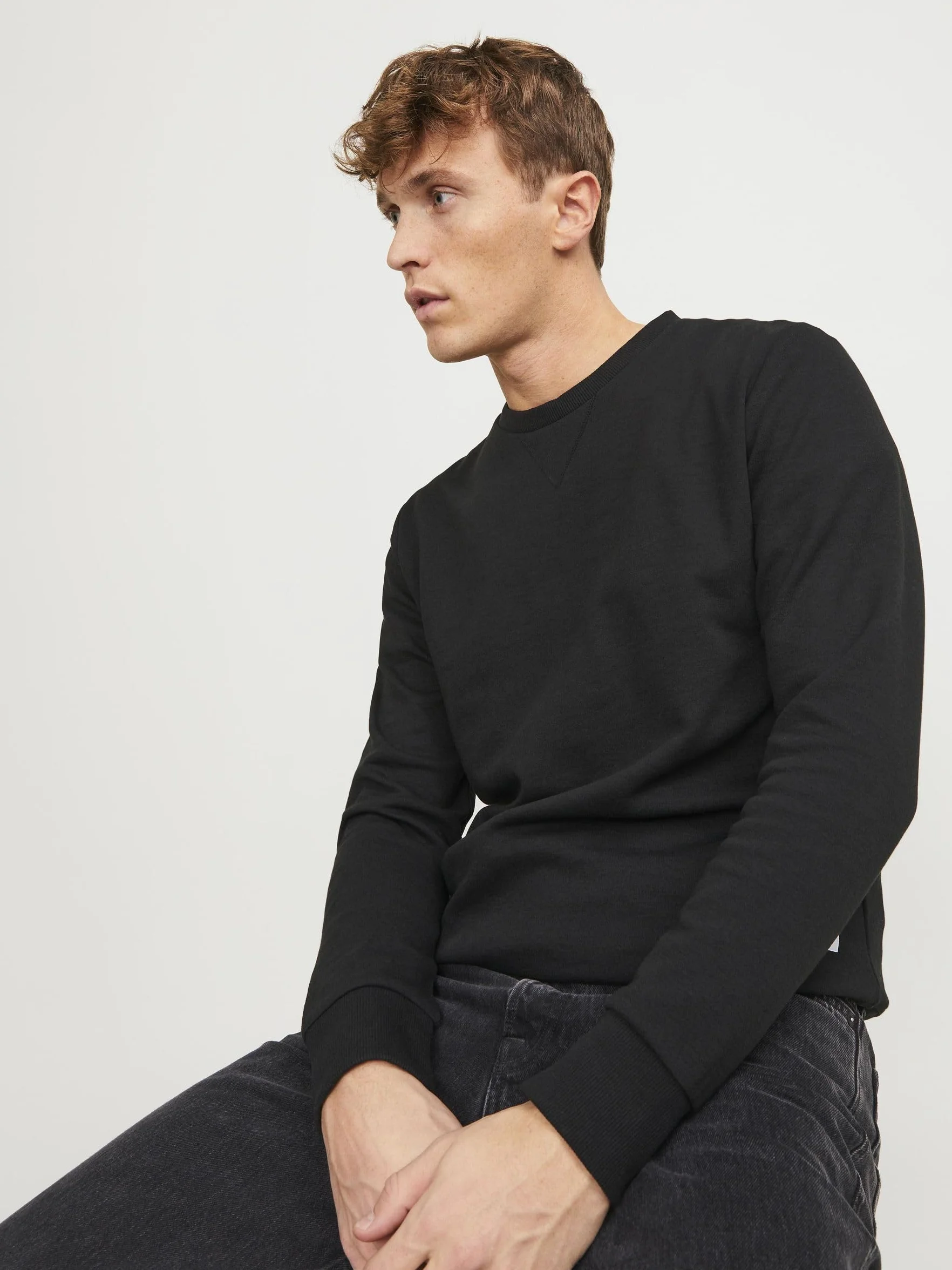 JACK & JONES JJEBASIC Sweat Crew Neck Felpa Maniche Lunghe