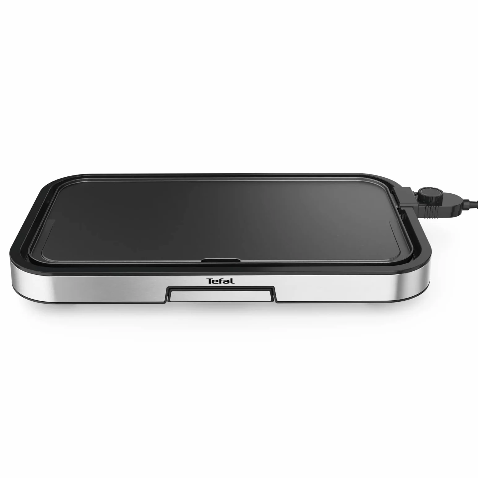 Tefal CB631D Giant Plancha Grill 12 persone, superficie XXL grill, rivestimento antiaderente, termostato regolabile, oil-free, cucina sana, facile da pulire, 2300 W,Acciaio inossidabile