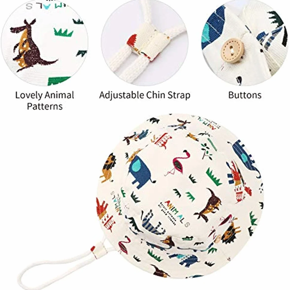 DRESHOW Cappello da Sole Bambino UPF 50+ Pieghevole Regolabile Spiaggia
