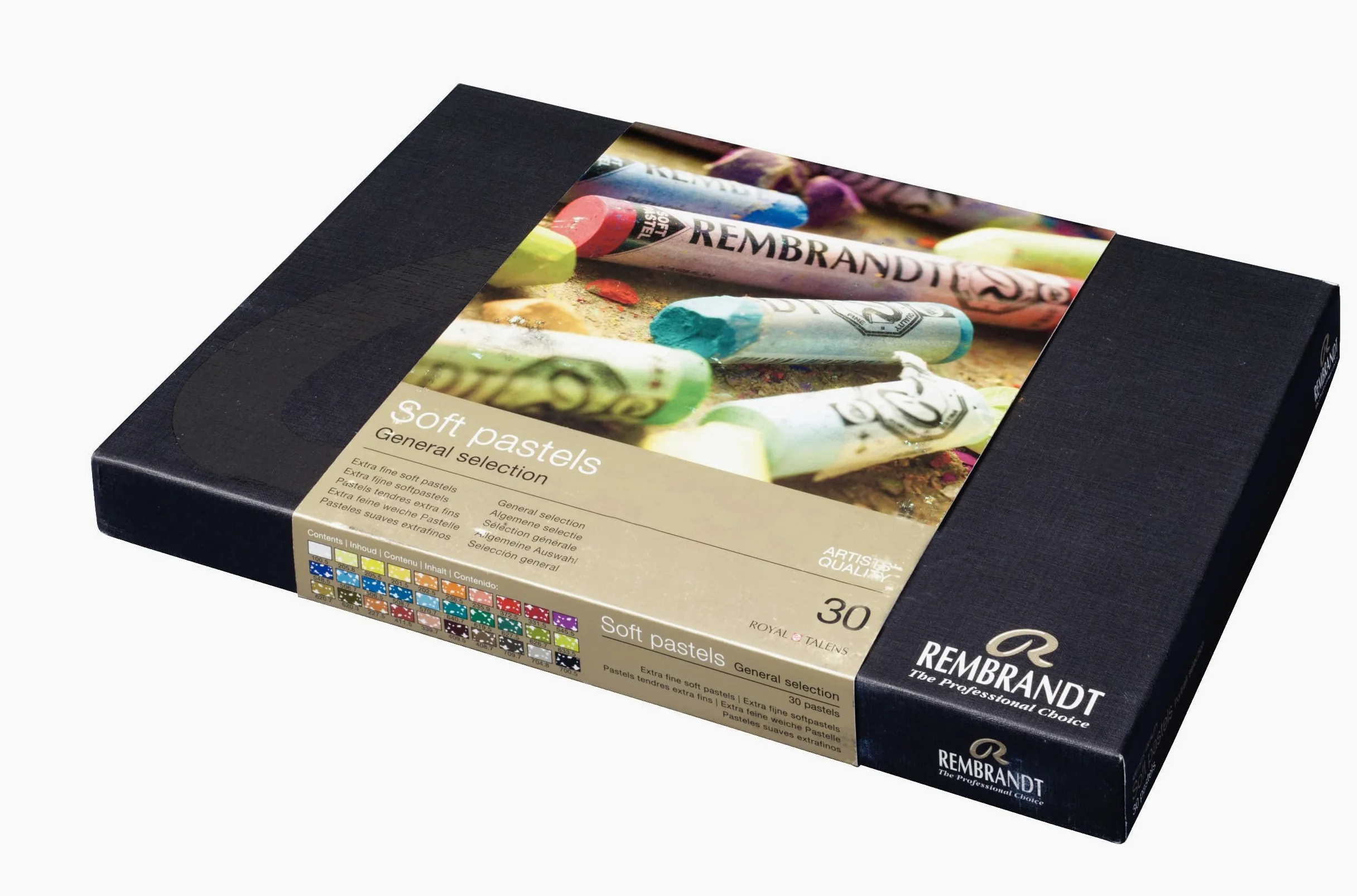 Rembrandt Set professionale di pastelli morbidi Selezione generale di colori | 30 pastelli interi