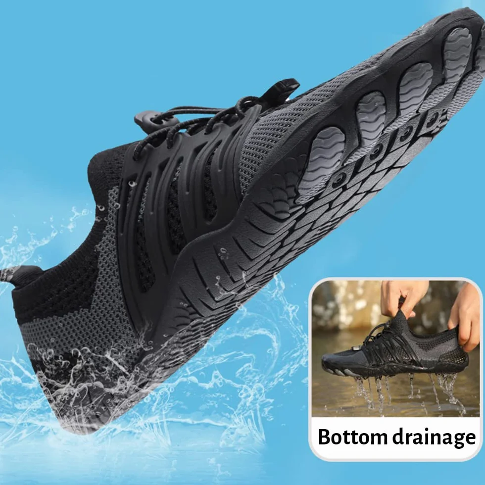Scarpe Sport Acquatici da Uomo e Donna Antiscivolo con Drenaggio per Spiaggia Surf Yoga