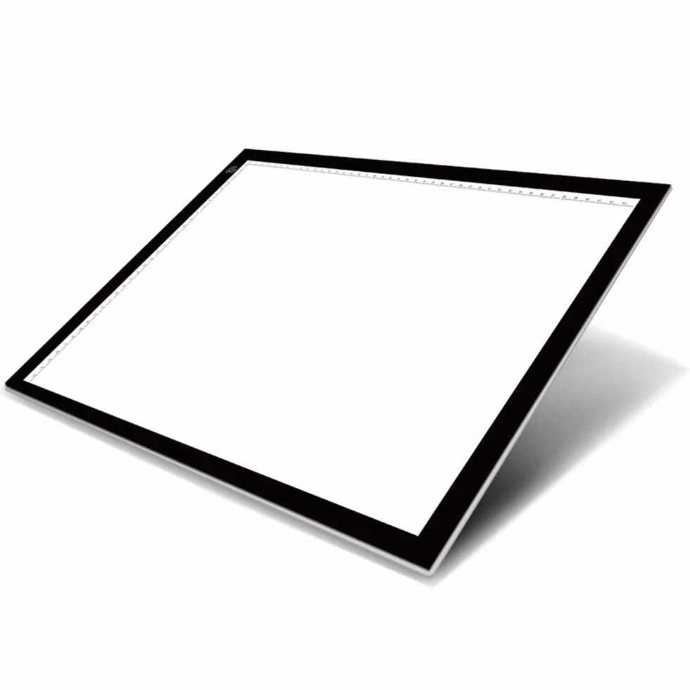 Tavoletta luminosa A3 Disegno LED Copia Board Ultra Sottile Stepless Luminosità Controllo Tocco con Funzione Memoria Cavo USB 47x34.5x0.5cm