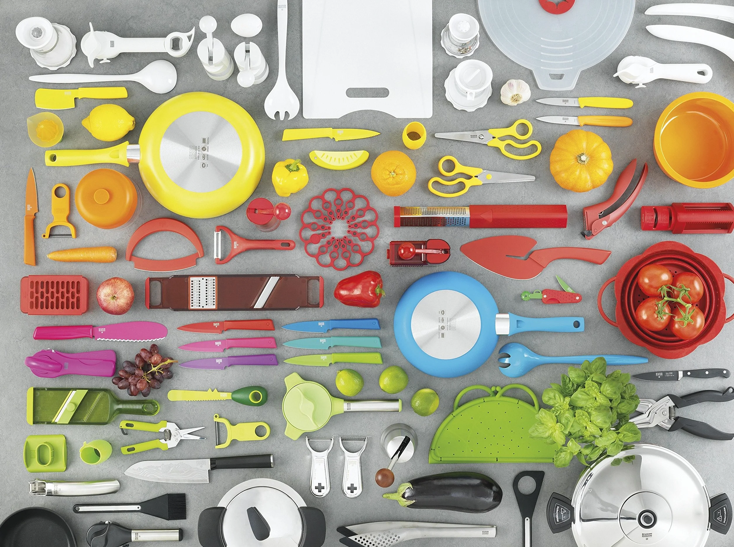 Kuhn Rikon 25305 Mezzaluna, Coltello per Verdure, Acciaio Inox/Plastica, Rosso,
