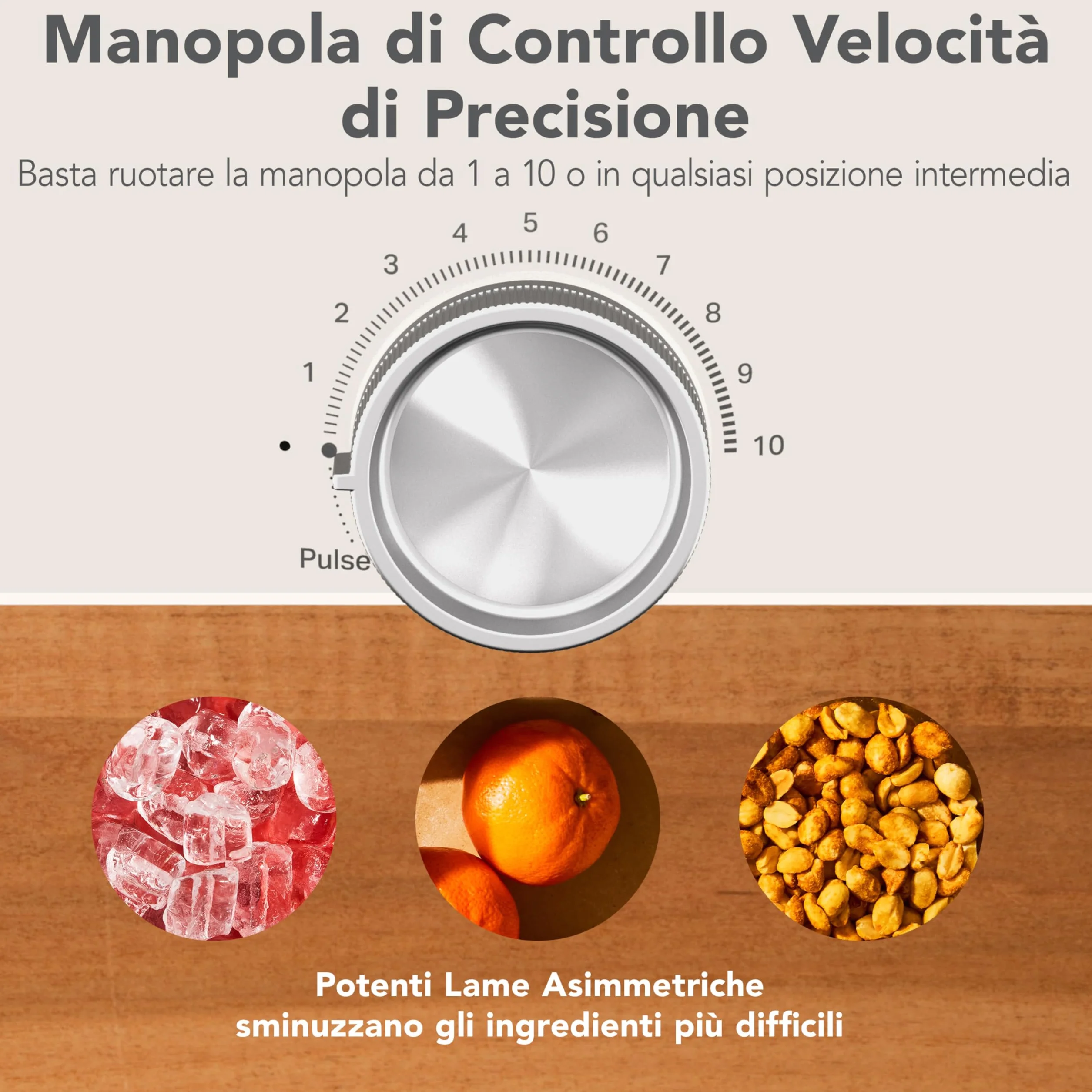 KitchenAid 5KSB20723EBM Frullatore Pure Power, Motore Potente con Caraffa da 2L Senza BPA, 10 Velocità, Programmi Tritaghiaccio e Smoothie, Lame Asimmetriche Inox, Nero Opaco