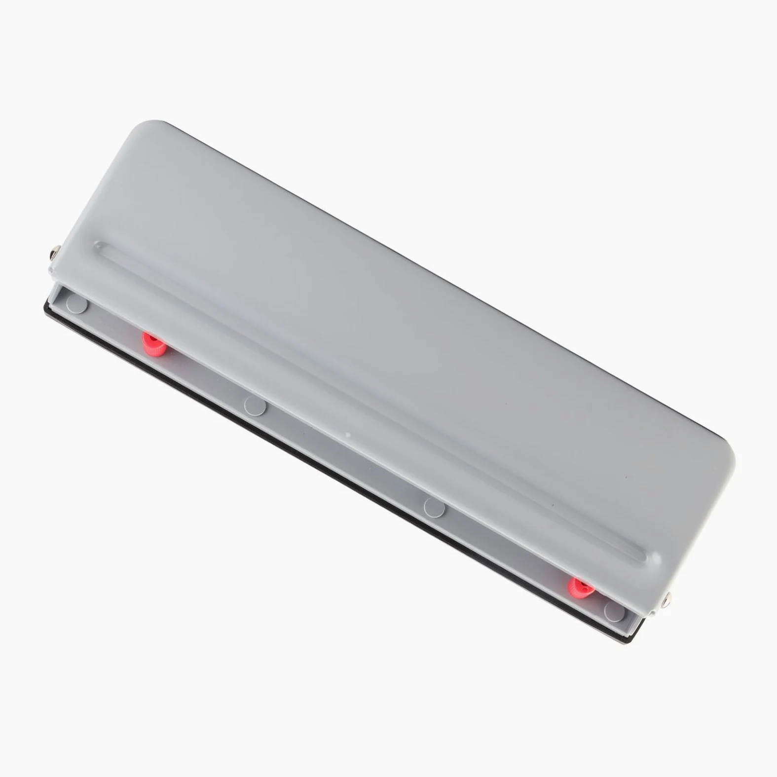 Perforatore Regolabile, Perforatore in Metallo a 12 Fori con Righello di Posizionamento per Rilegatura a Fogli Sfusi A4, Ideale per Ufficio o Scuola (GREY)