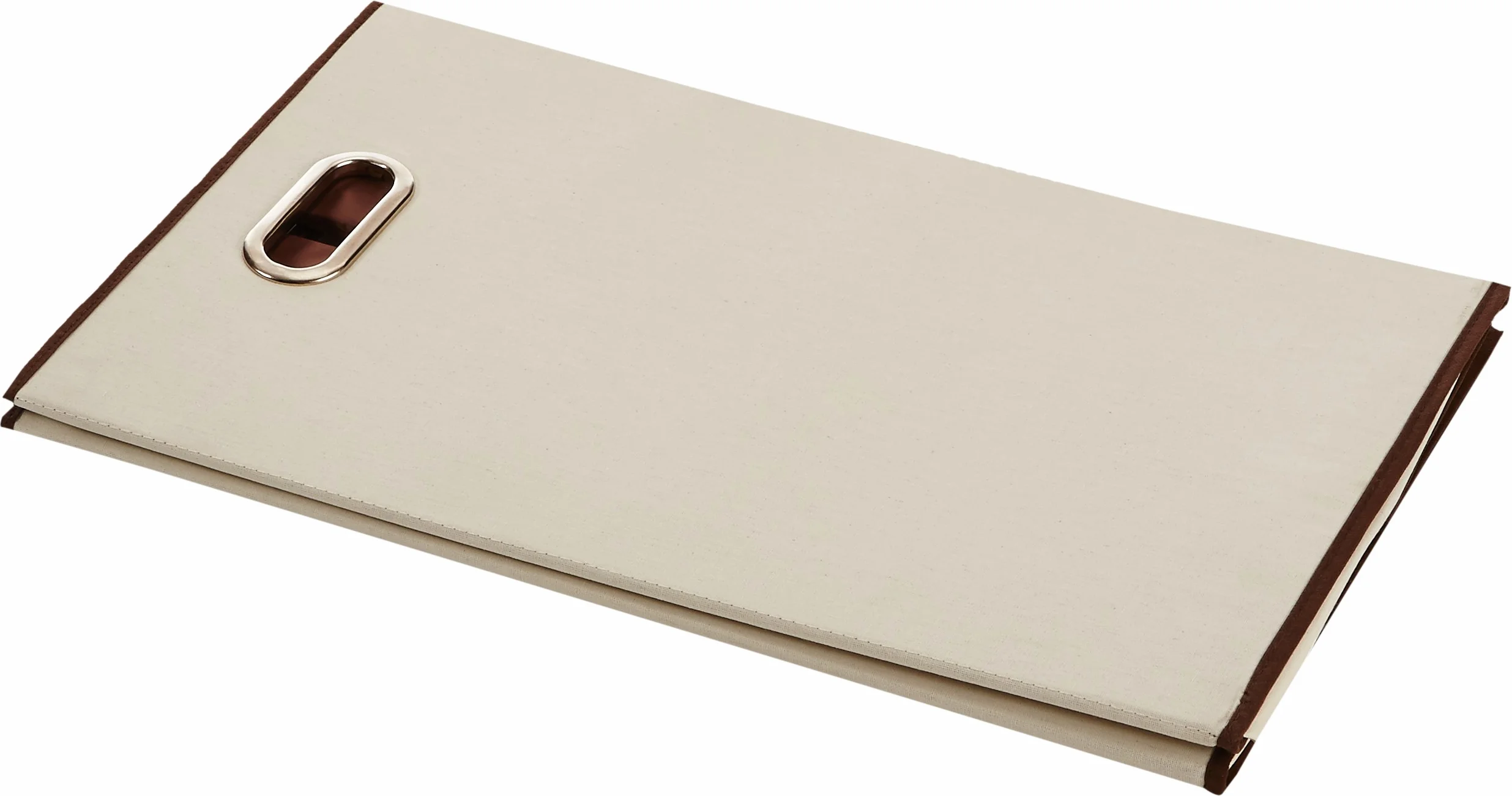 Amazon Basics Rettangolare Cesto portabiancheria pieghevole, Beige,Marrone