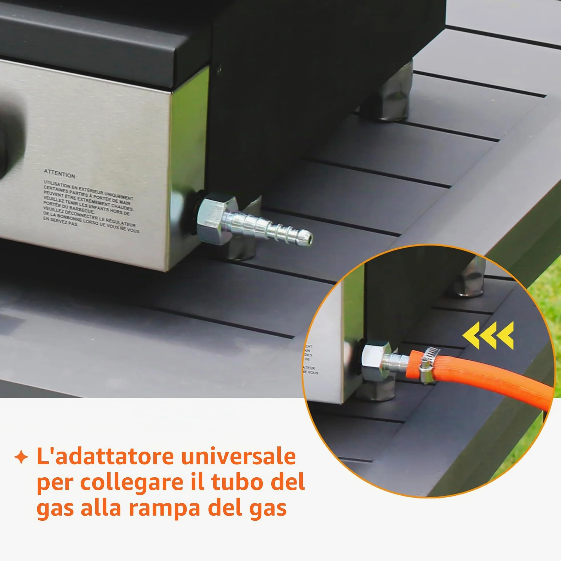 BIGHORN Plancha - Barbecue a gas, portatile, 4 bruciatori