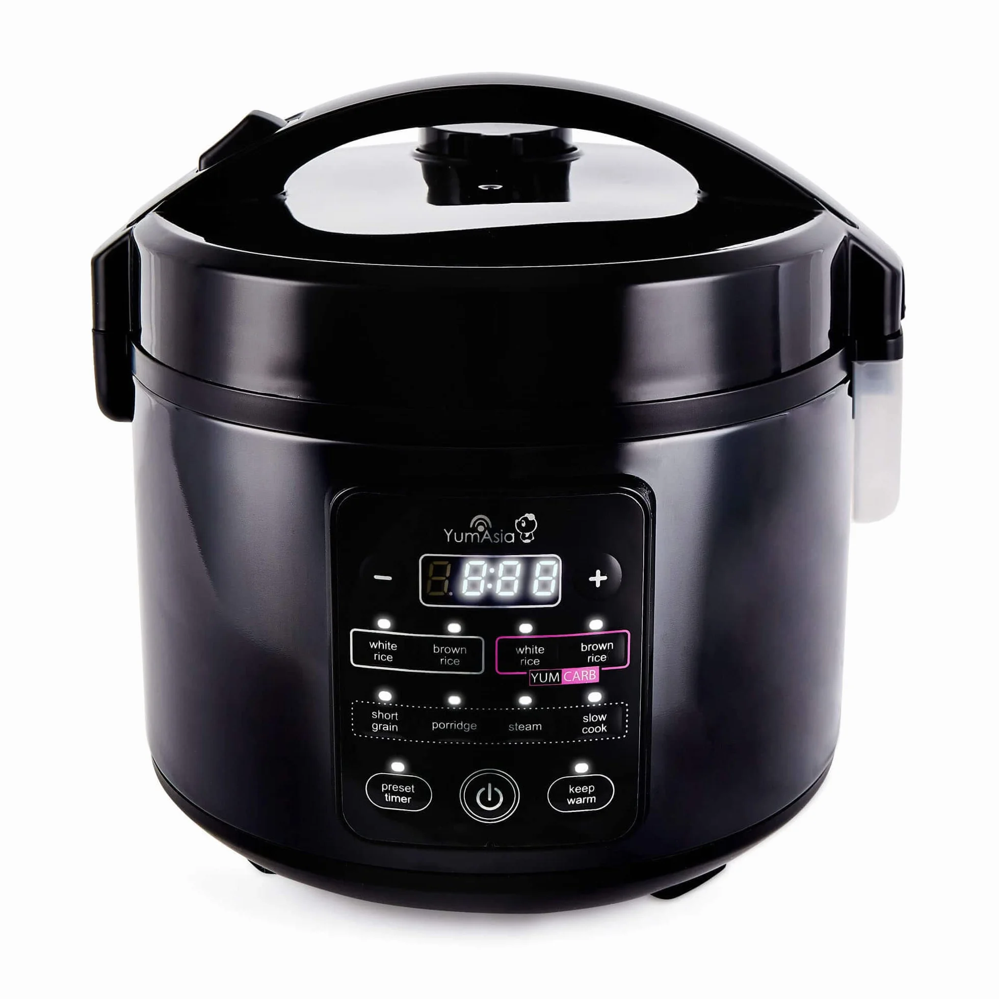 Yum Asia Kumo YumCarb Cuociriso con ciotola in ceramica e logica fuzzy avanzata, (5,5 tazze, 1 litro), 5 funzioni di cottura del riso, 3 funzioni di cottura multipla,) 220-240V