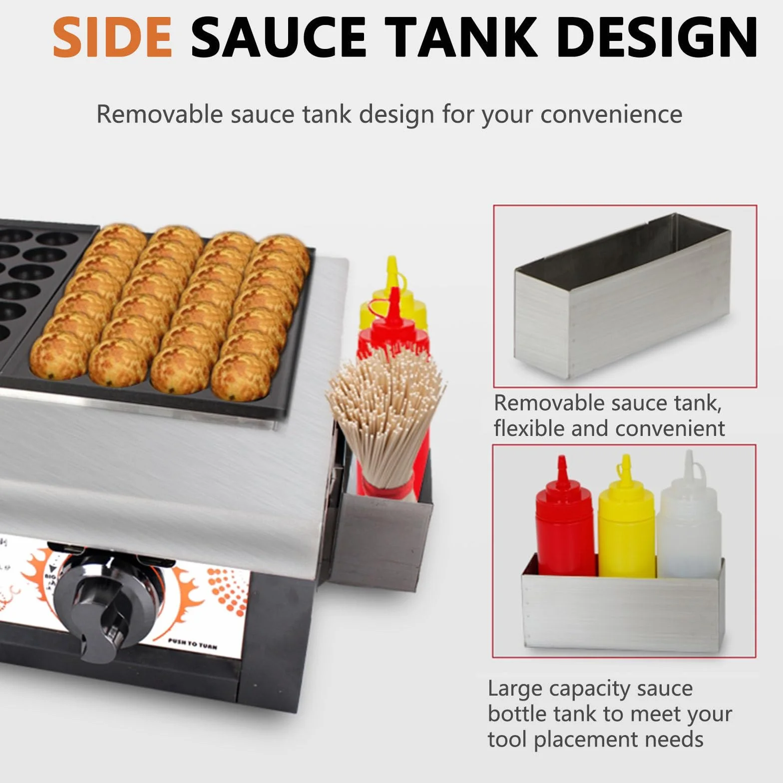 Takoyaki Maker 28 Fori 1650 W Macchina Elettrica Japanese Fish Ball Grill Machine